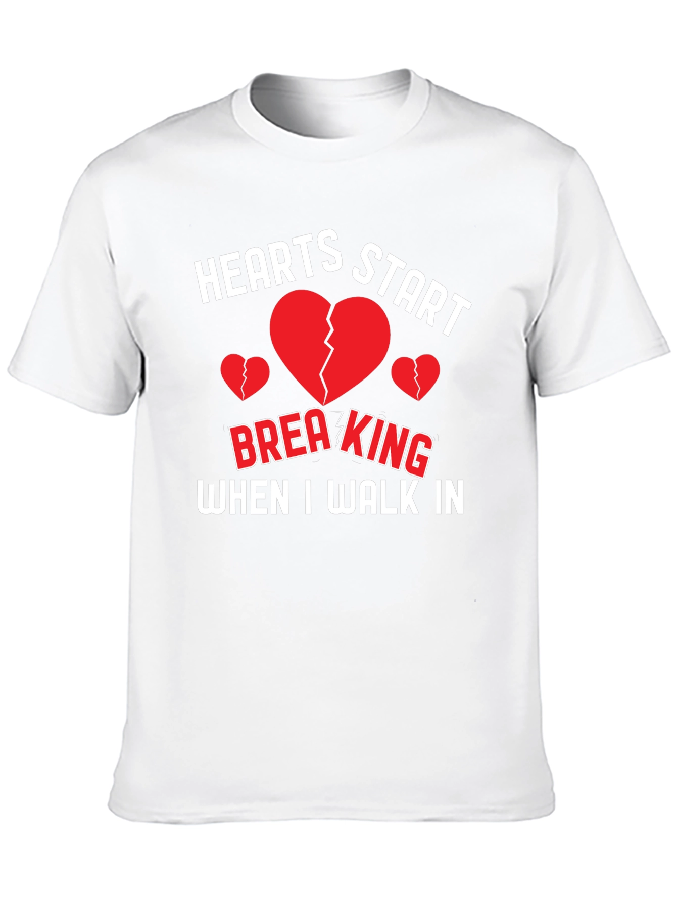 Black Hearts Start Breaking Funny Graphic Tee view 10