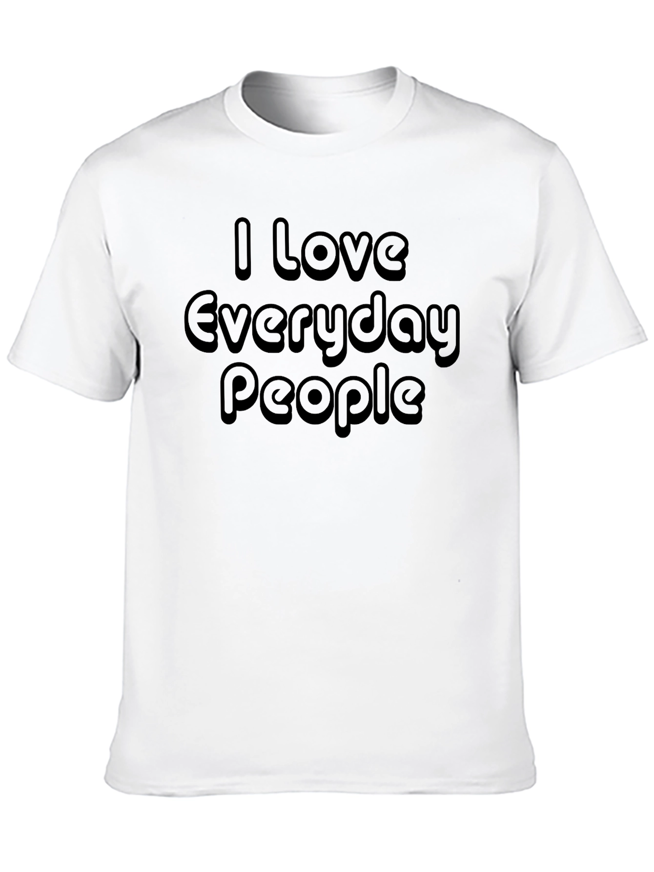 Black I Love Everyday People Graphic Tee - Black view 10