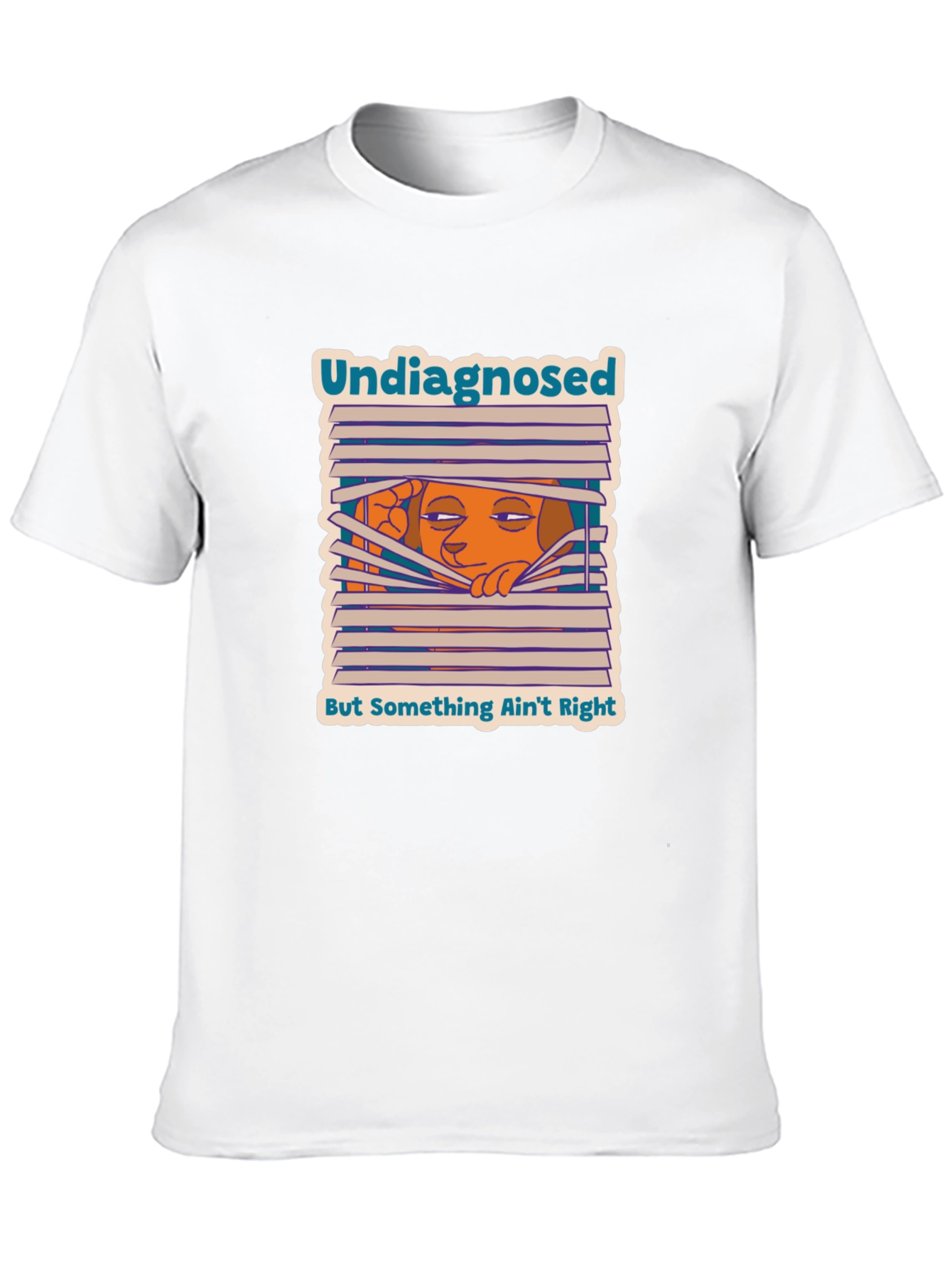 Black Undiagnosed Tee: Something Ain't Right - Comfy Novelty T-Shirt view 10