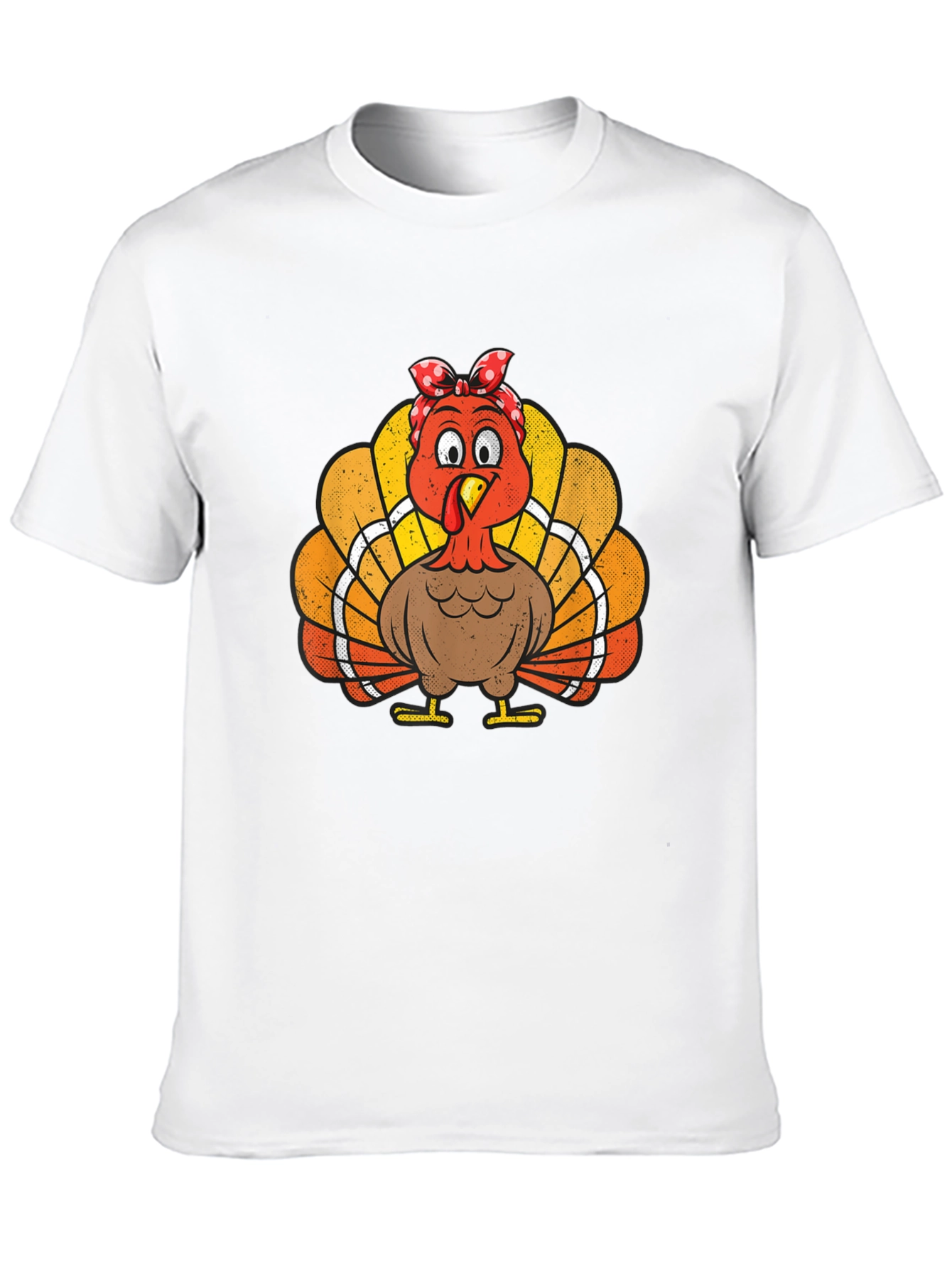 Black Thanksgiving Turkey Bandana T-Shirt view 10