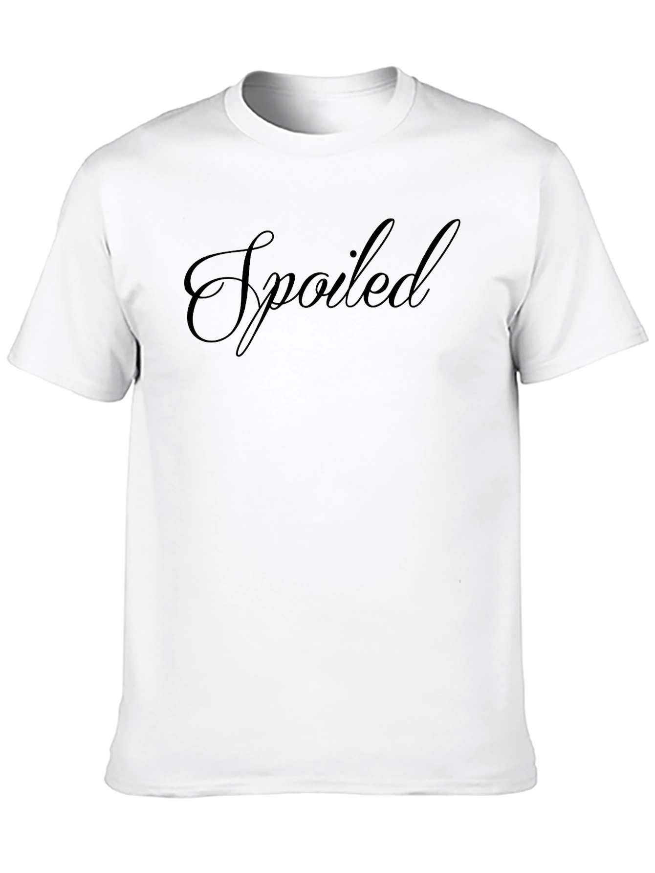 Black Spoiled Black T-Shirt - Stylish Graphic Tee view 10