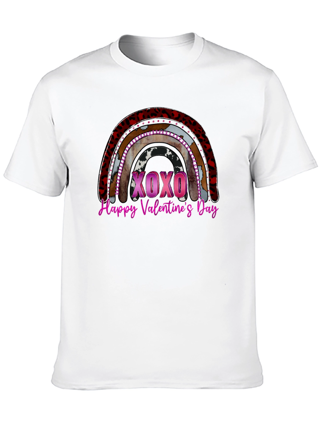 Black Valentine's Day Rainbow Graphic Tee view 10
