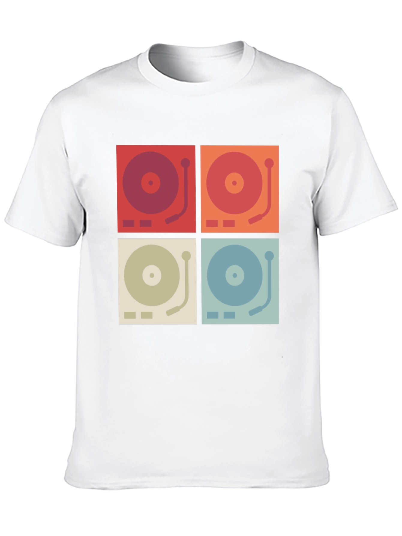 Black Retro Turntable Graphic Tee view 10