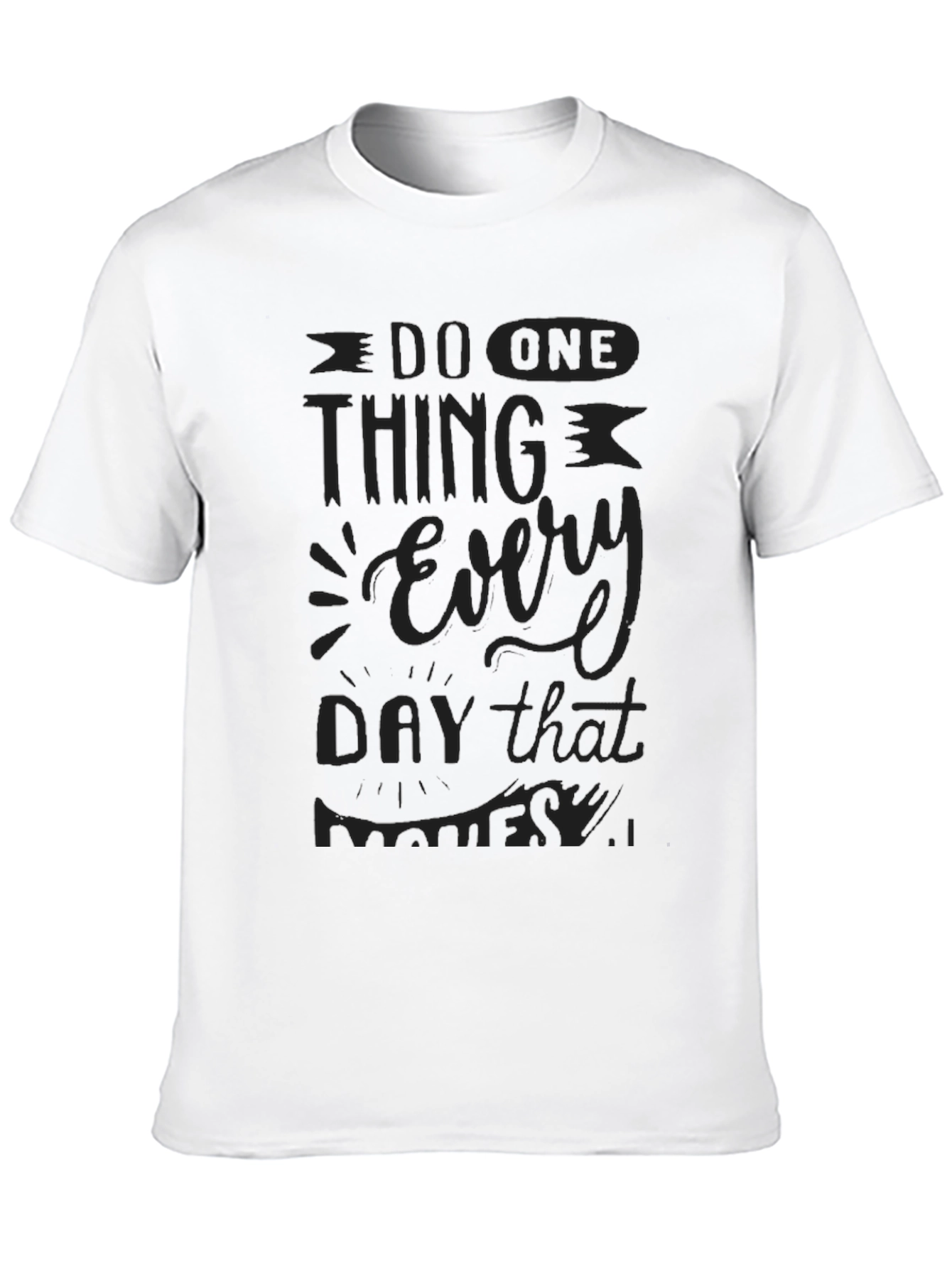 Black Inspirational Graphic Tee - Do One Thing Every Day That Matters view 10