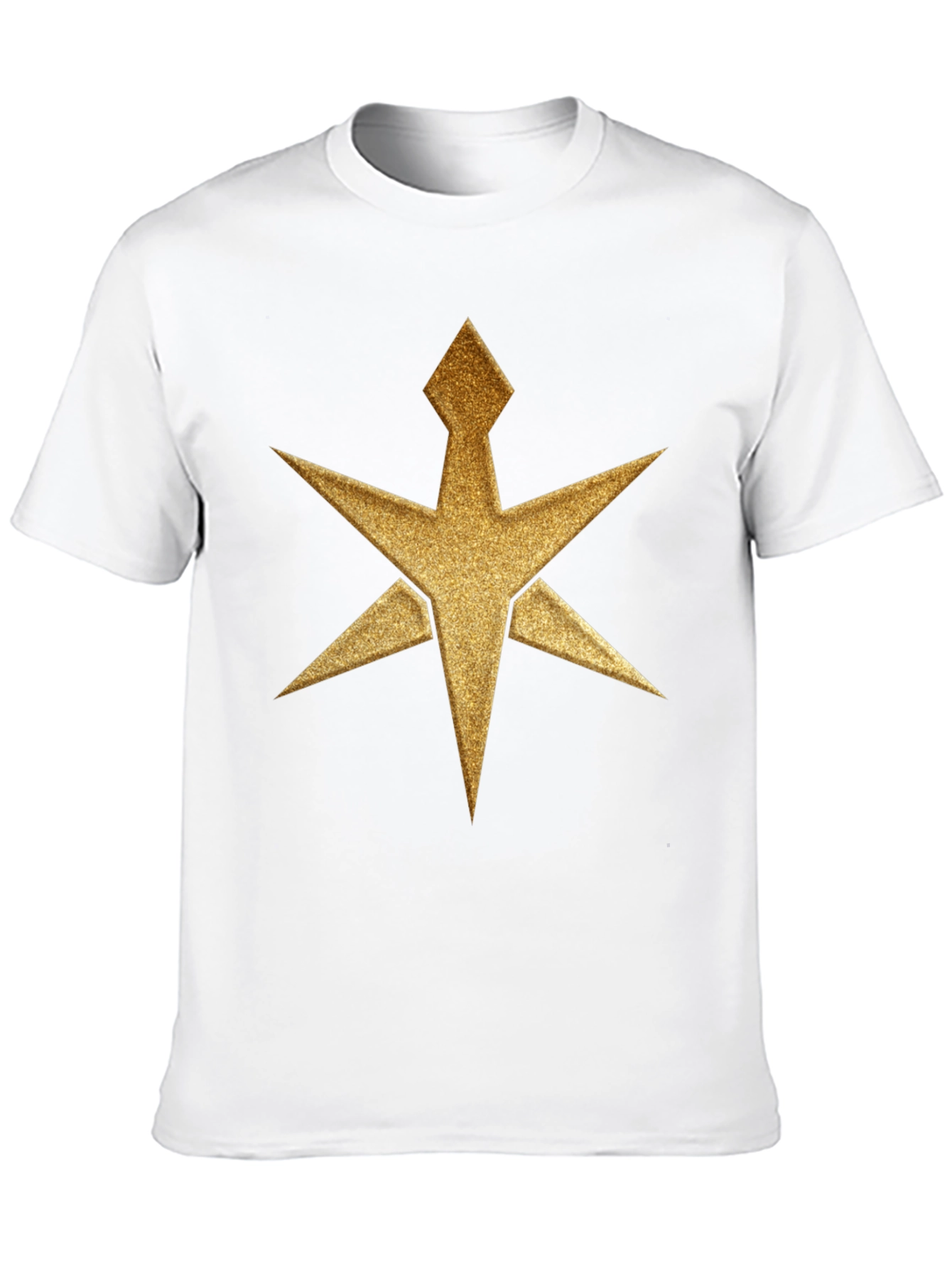 Black Gold Starburst Graphic Tee - Black Cotton Blend view 10