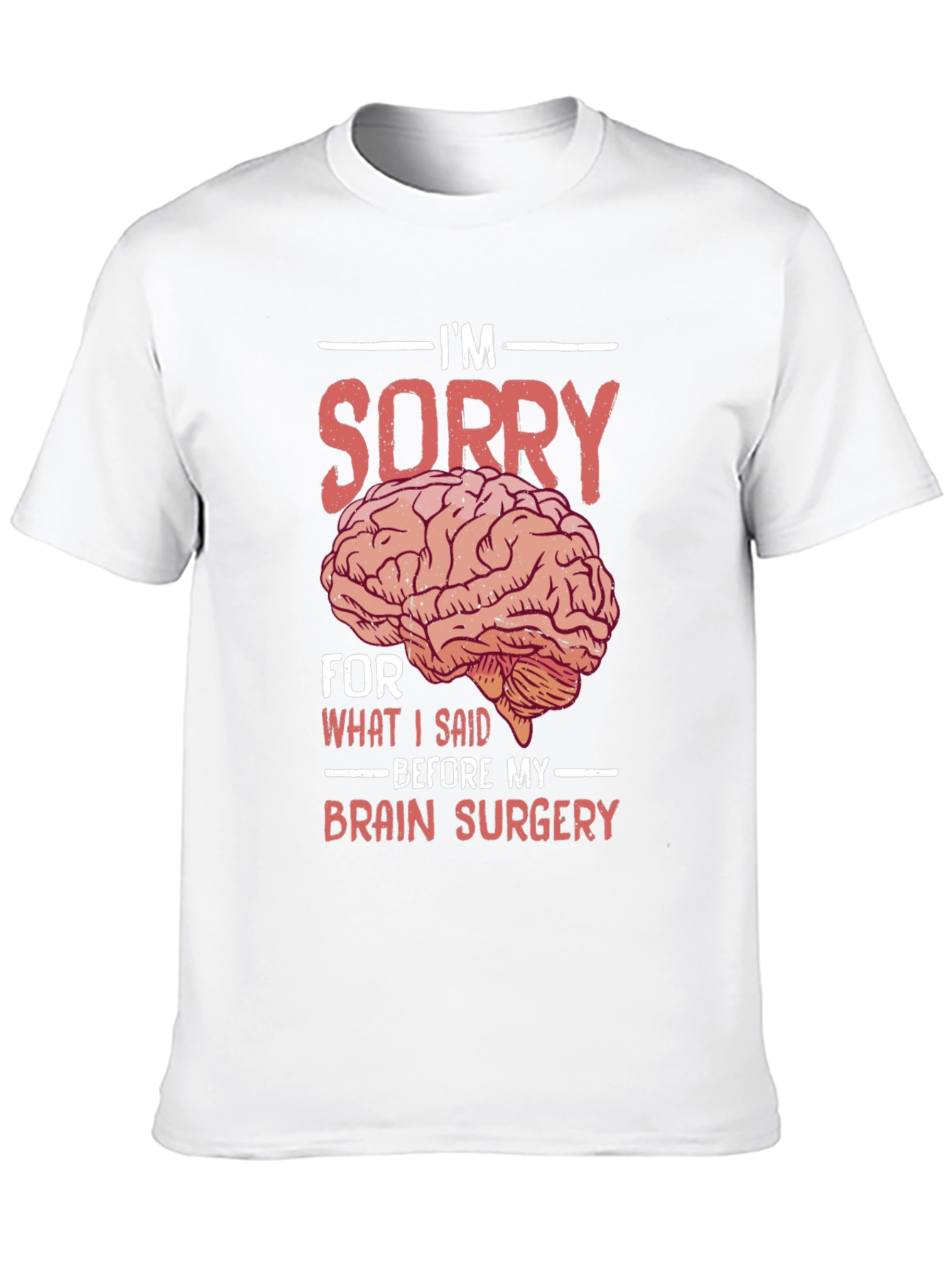 Black Funny "Brain Surgery" Graphic T-Shirt view 10