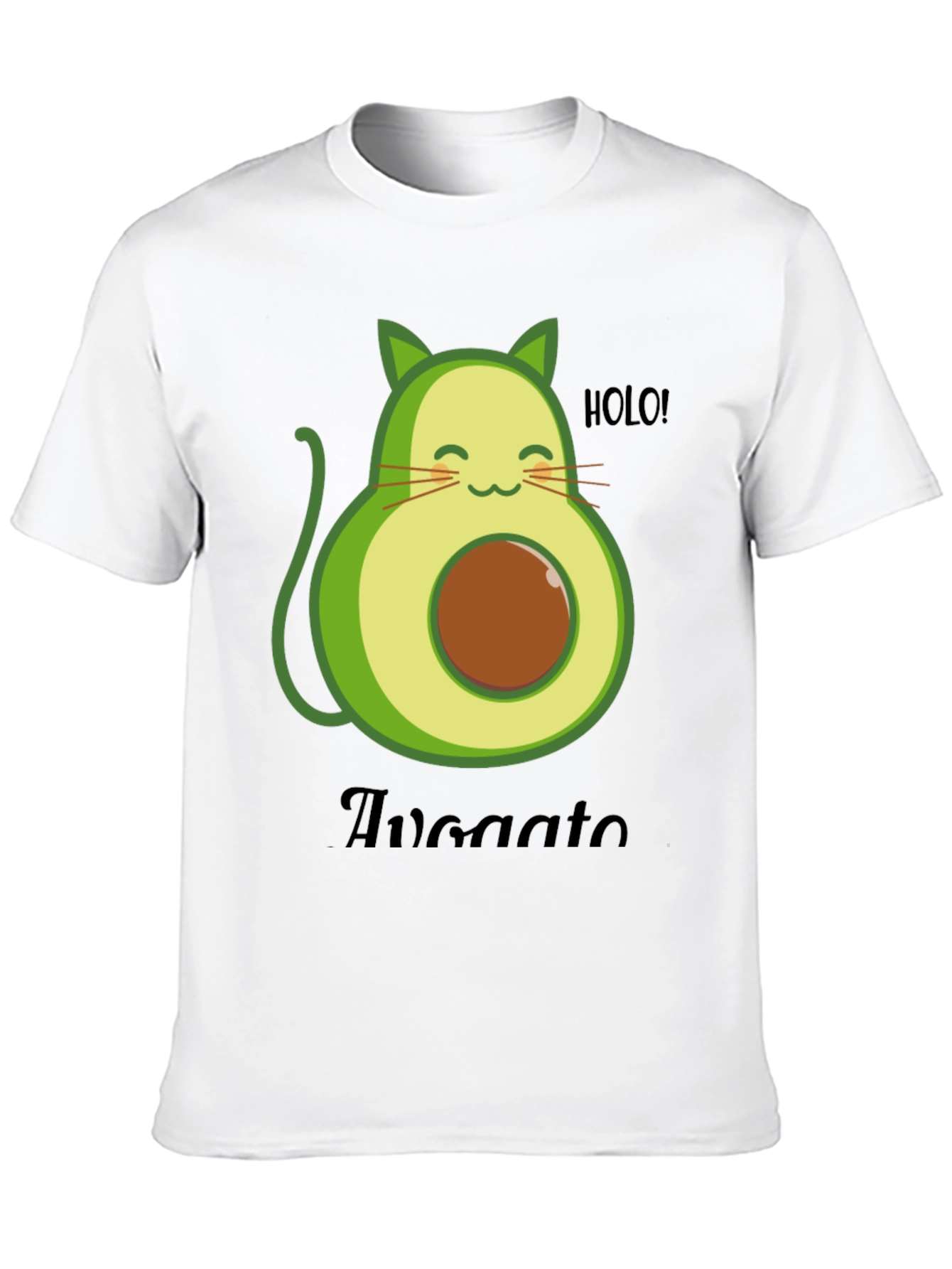Black Avocato T-Shirt - Avocado Cat Pun Tee view 10