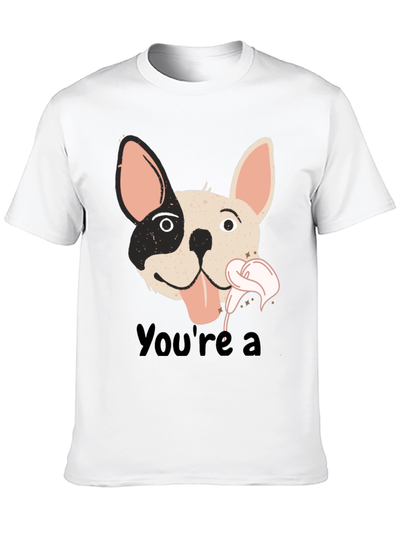 Black You're a Dog T-Shirt - Black Cotton Blend view 10