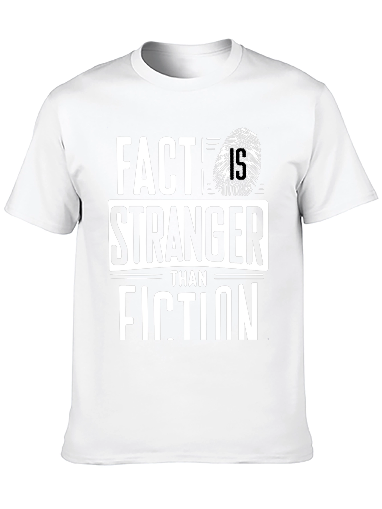 Black Fact Stranger Than Fiction Graphic Tee view 10