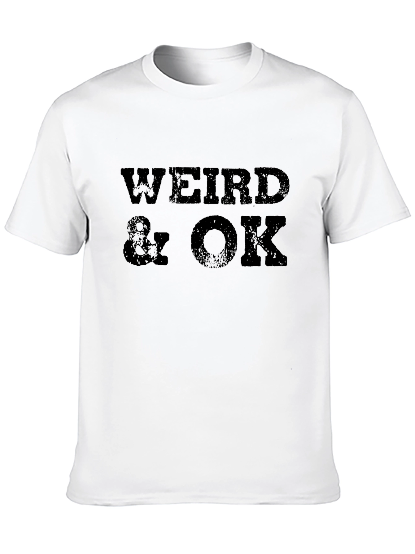 Black Weird & OK Graphic Tee - Men's Black T-Shirt view 10