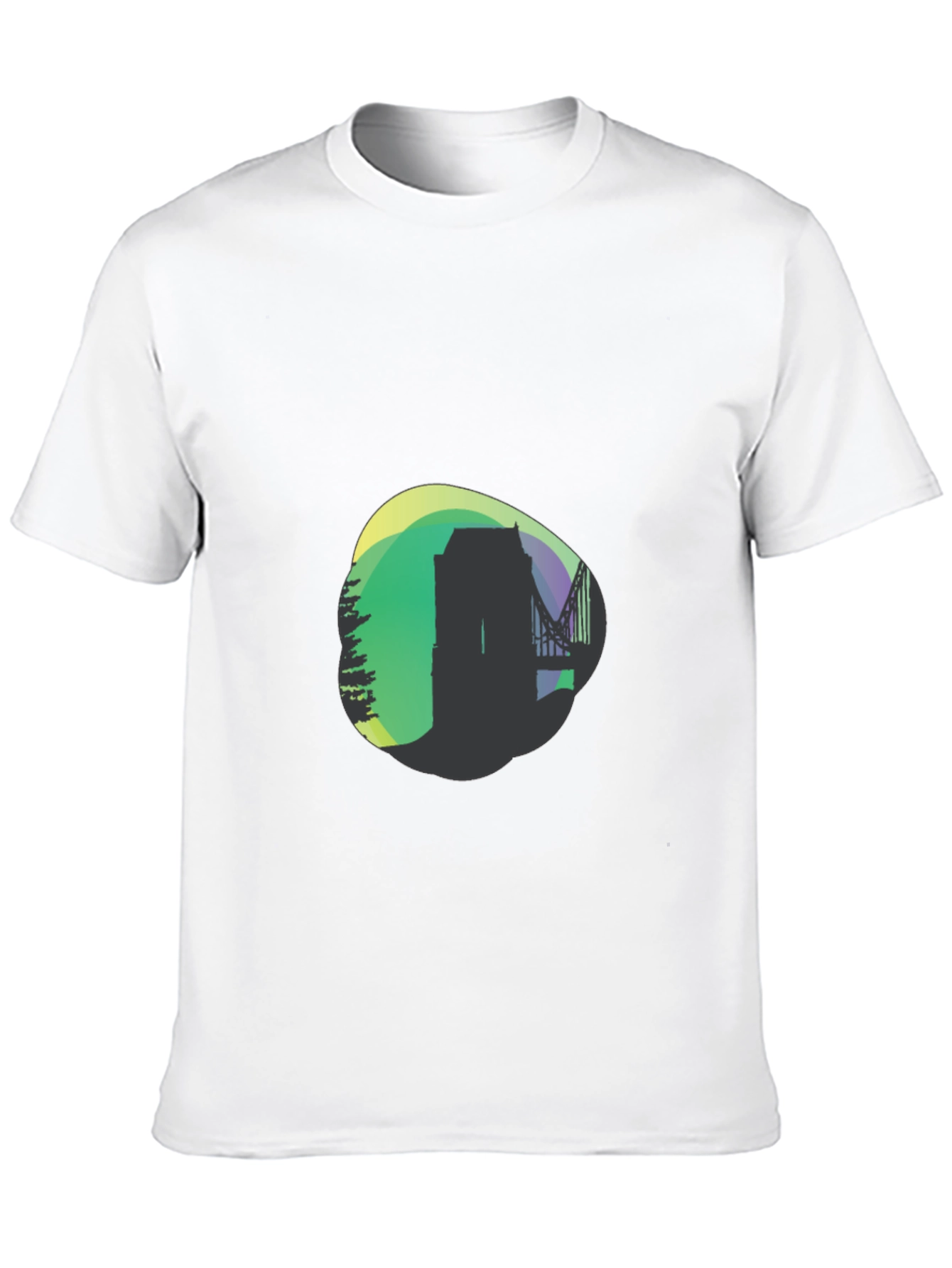 Black Modern Silhouette Graphic Tee view 10