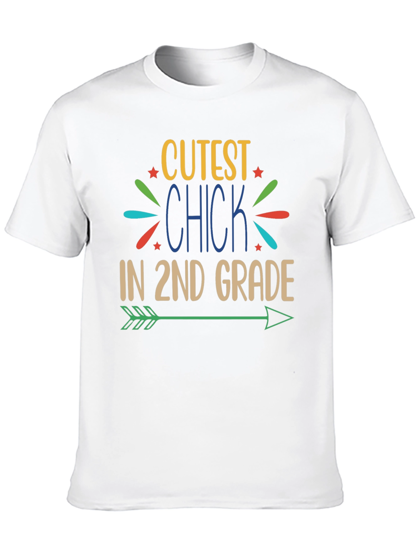 Black Cutest Chick 2nd Grade Arrow Graphic T-Shirt view 10