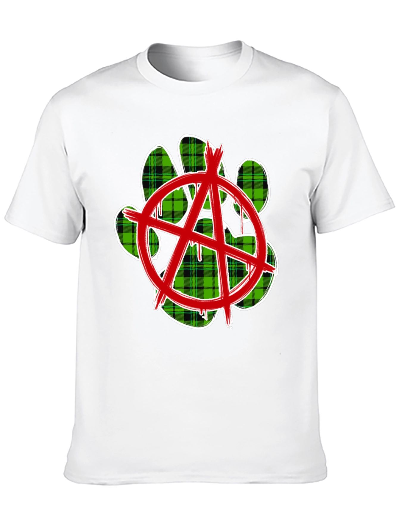 Black Anarchy Paw Print Graphic Tee view 10