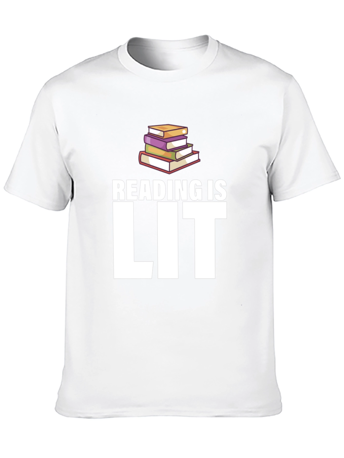 Black Reading is Lit Graphic Tee - Black Cotton T-Shirt view 10