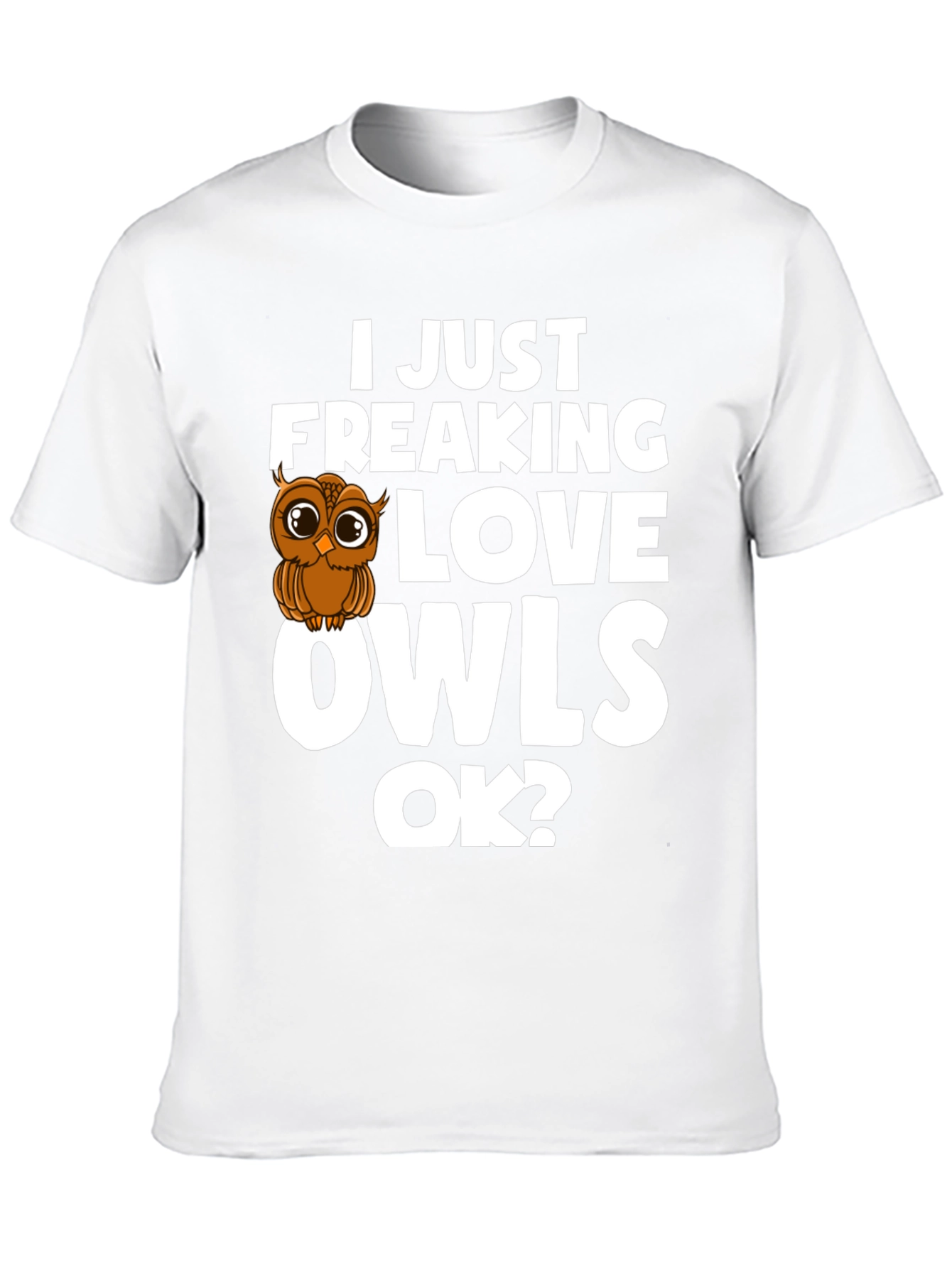 Black I Love Owls T-Shirt - Unisex Black Tee view 10