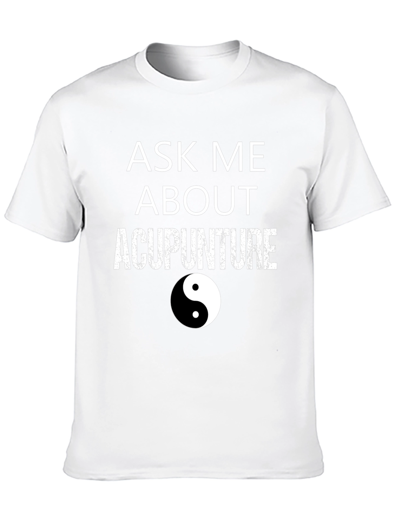 Black Ask Me About Acupuncture T-Shirt - Yin Yang Design view 10