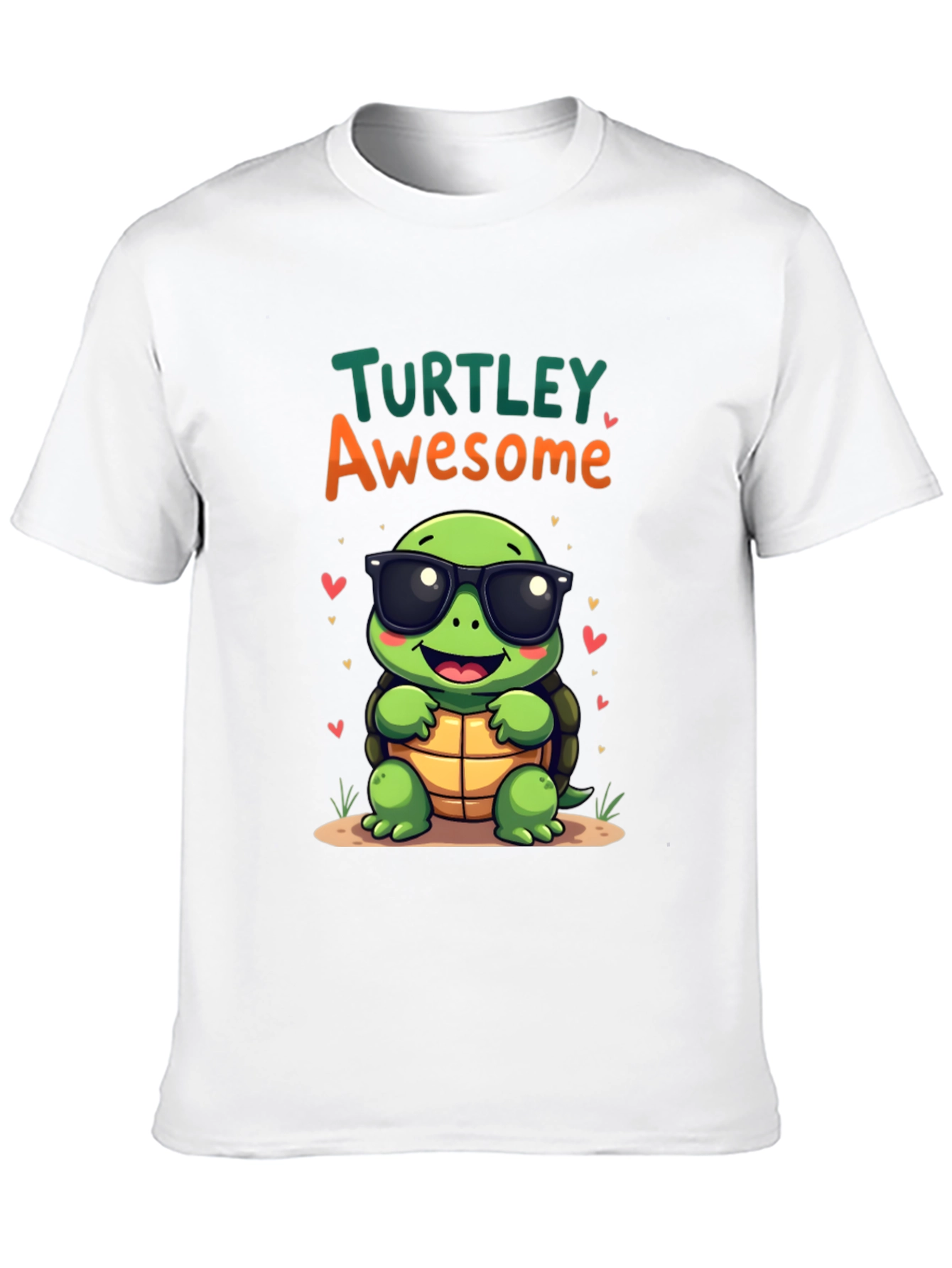 Black Turtley Awesome Graphic Tee - Cute Cartoon Turtle T-Shirt view 10