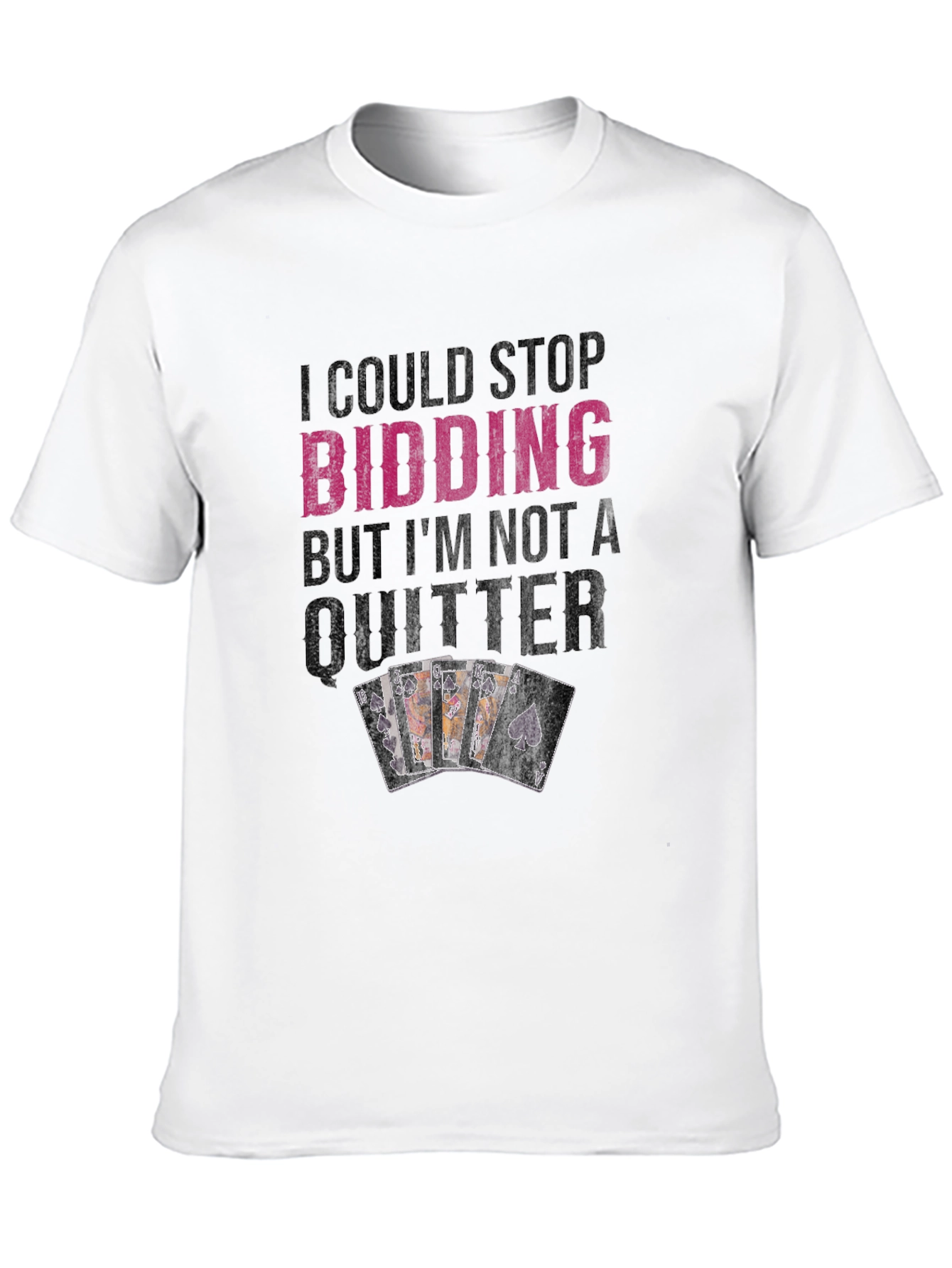 Black Bidding Not A Quitter Graphic T-Shirt view 10