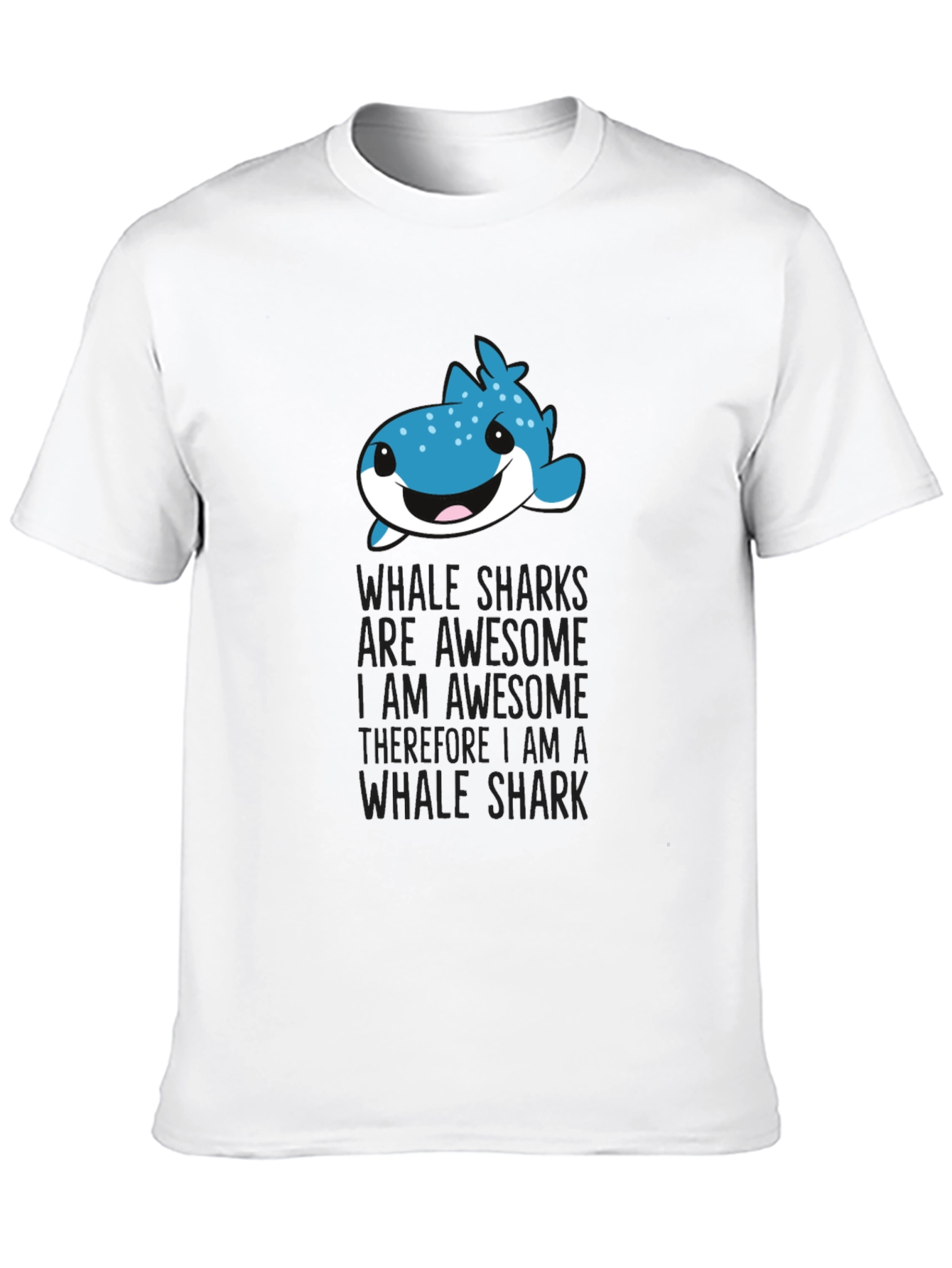 Black Whale Shark Awesome Funny Graphic T-Shirt view 10