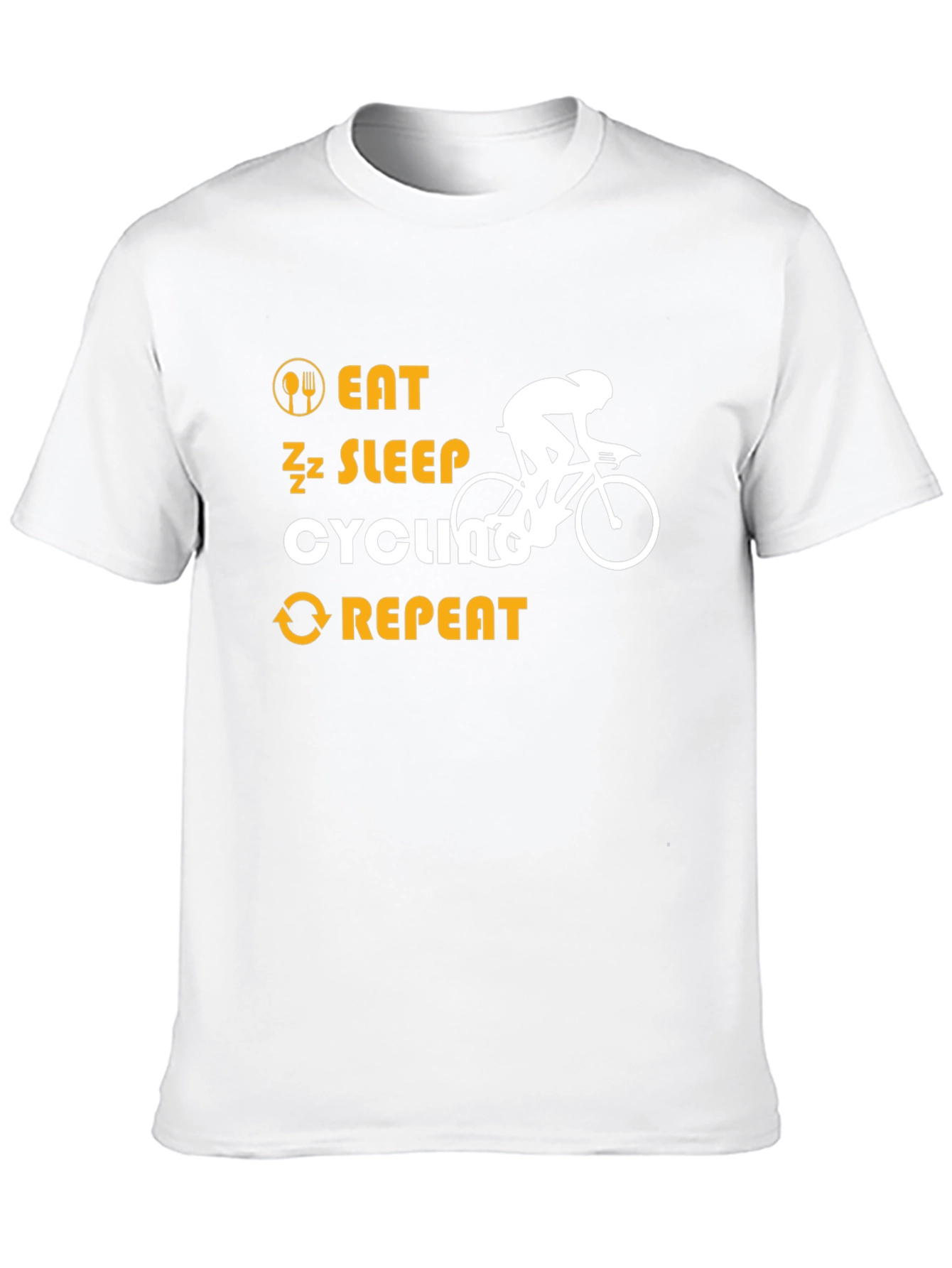 Black Eat Sleep Cycling Repeat T-Shirt view 10