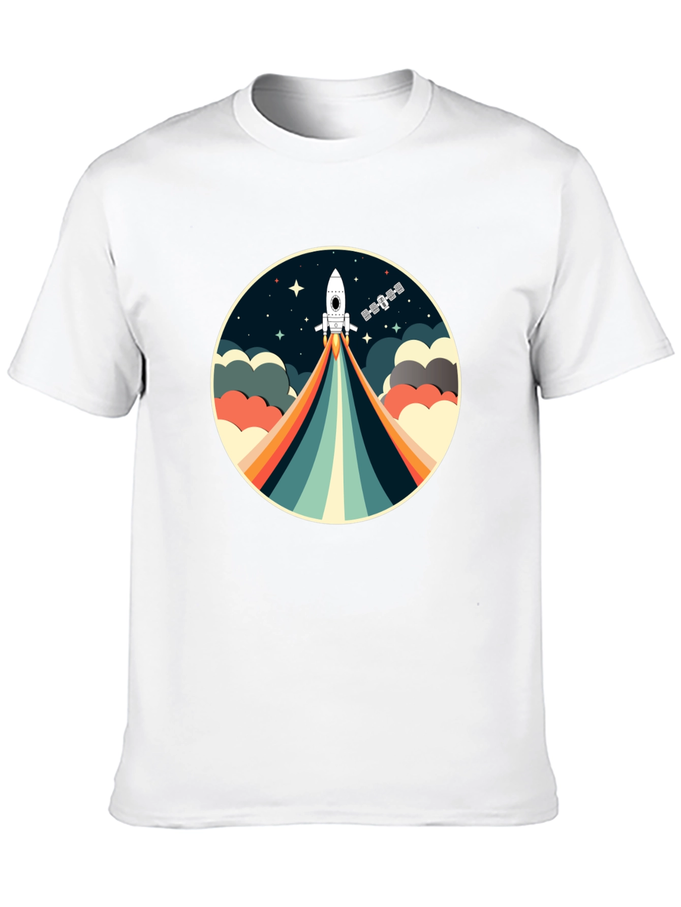 Black Retro Rocket T-Shirt - Space Adventure view 10
