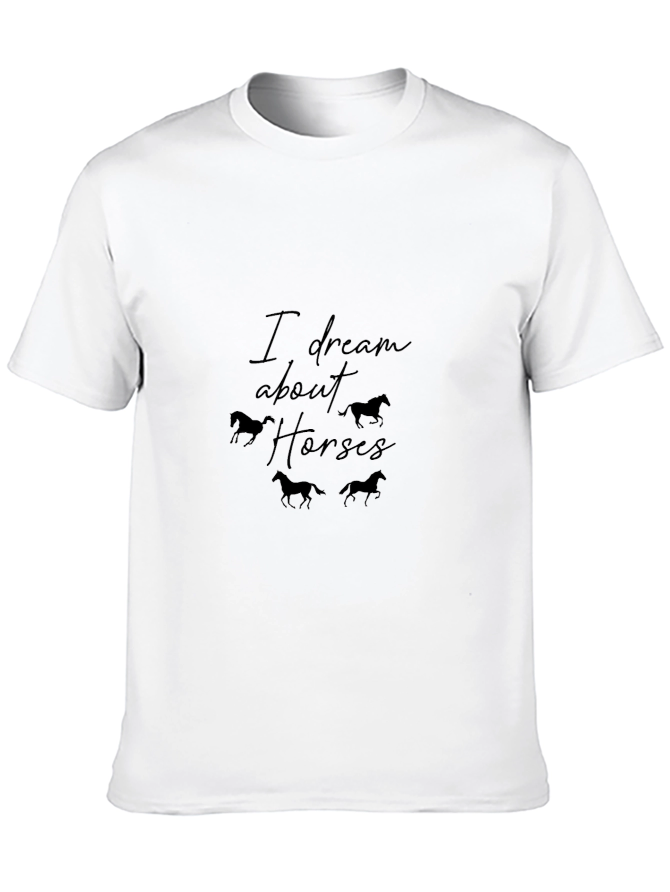 Black I Dream About Horses Graphic Tee view 10