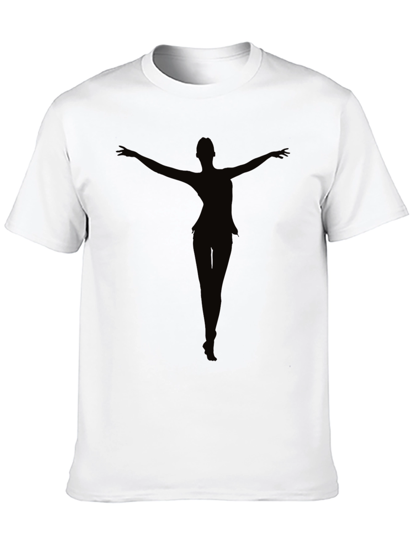 Black Silhouette Dancer Graphic Tee - Men's Black T-Shirt view 10