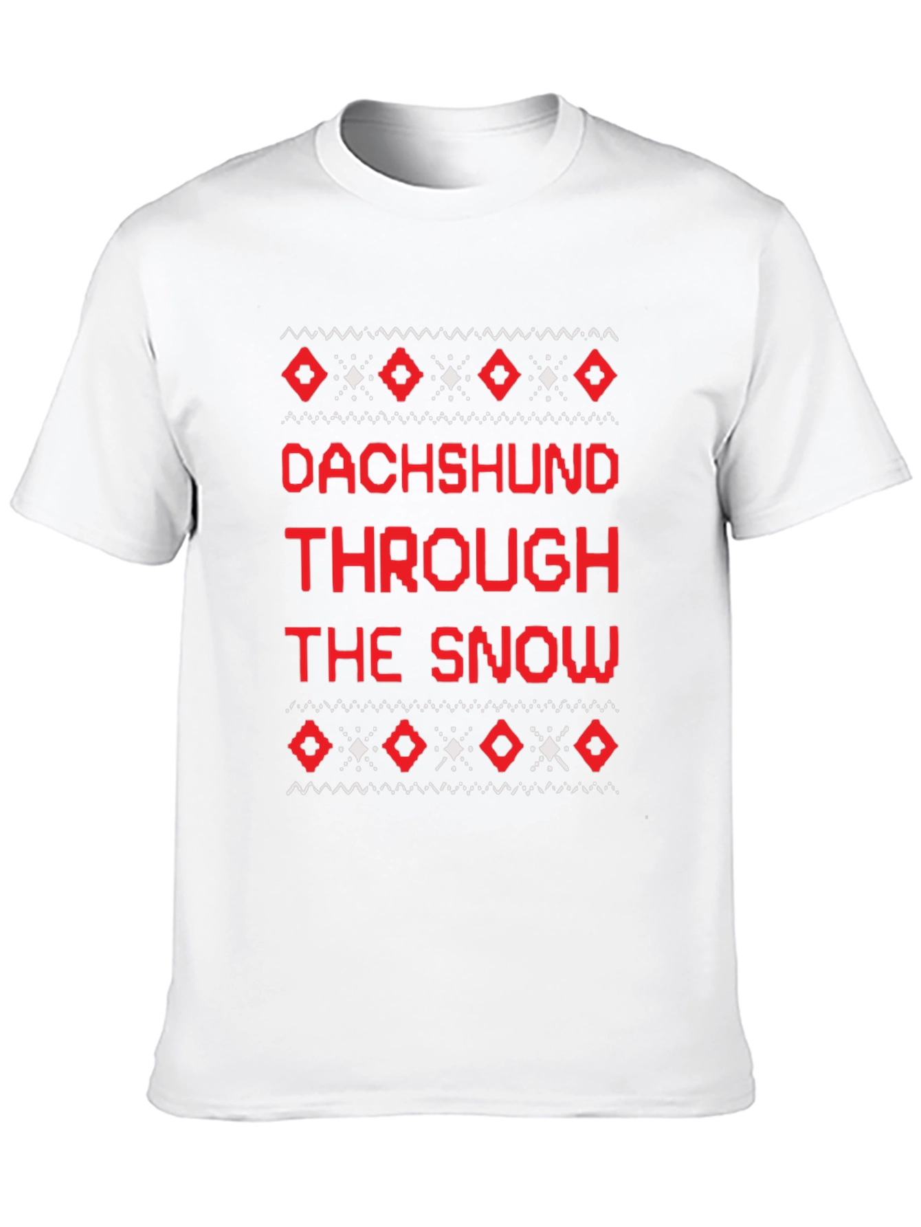 Black Dachshund Through the Snow T-Shirt view 10