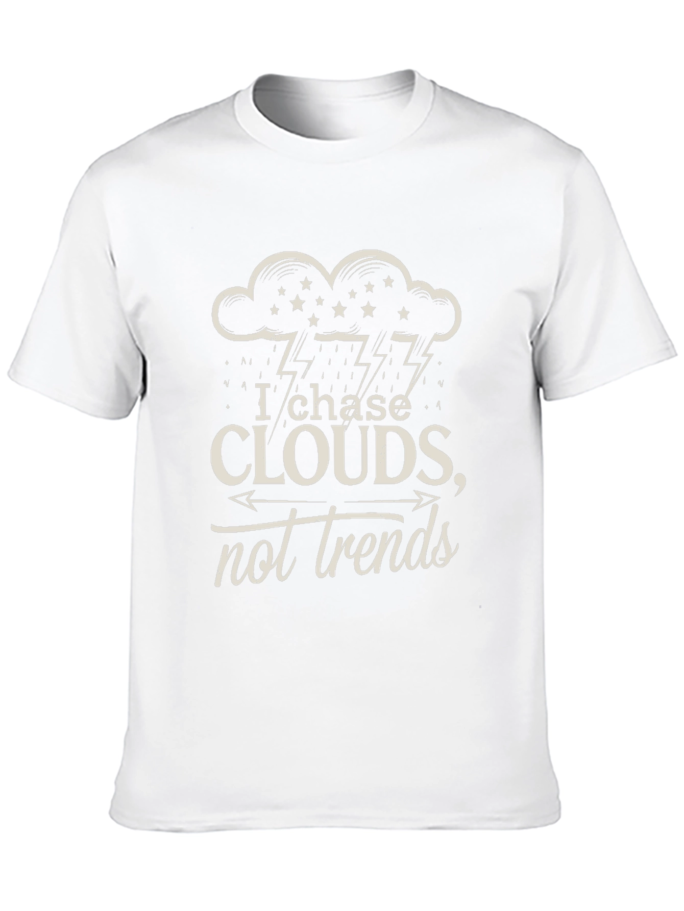 Black I Chase Clouds Tee - Unisex Black Graphic T-Shirt view 10