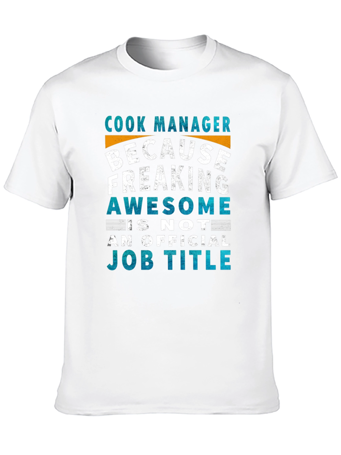 Black Cook Manager Awesome Job Title T-Shirt view 10