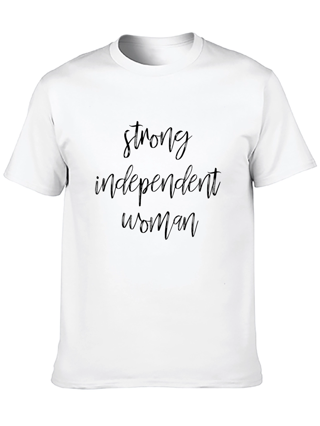 Black Strong Independent Woman Black Graphic T-Shirt view 10