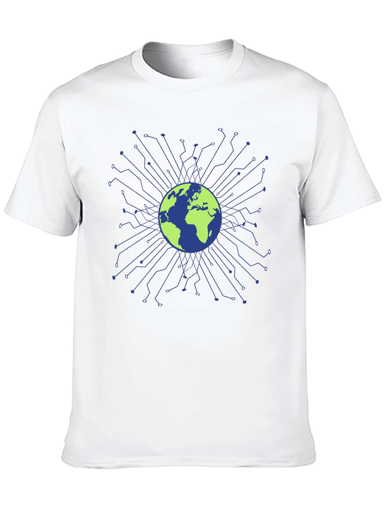 Black Global Tech Circuit T-Shirt - Earth Design view 10