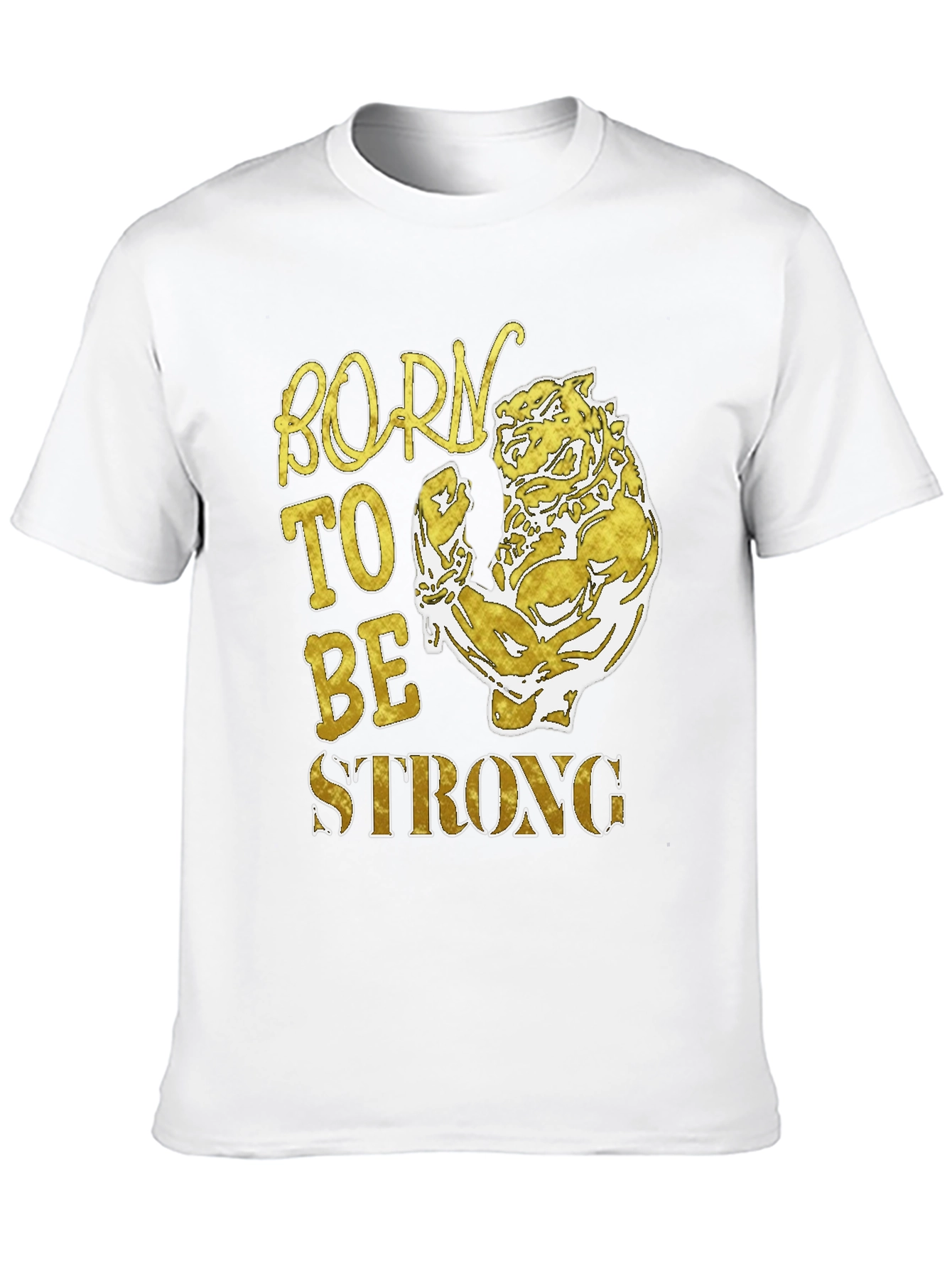 Black Born To Be Strong Men's T-Shirt view 10