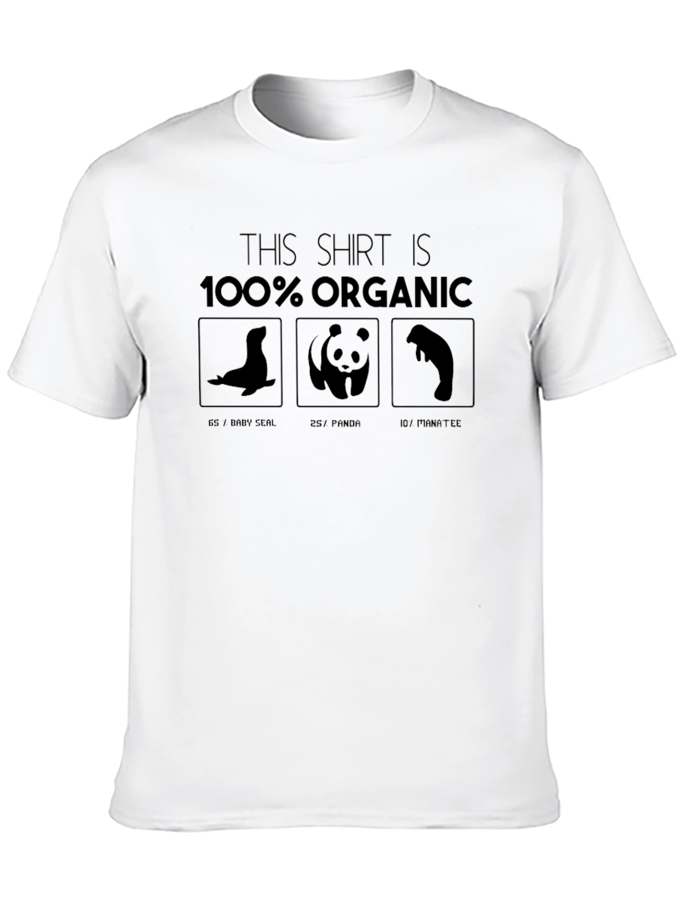 Black 100% Organic Animal T-Shirt view 10