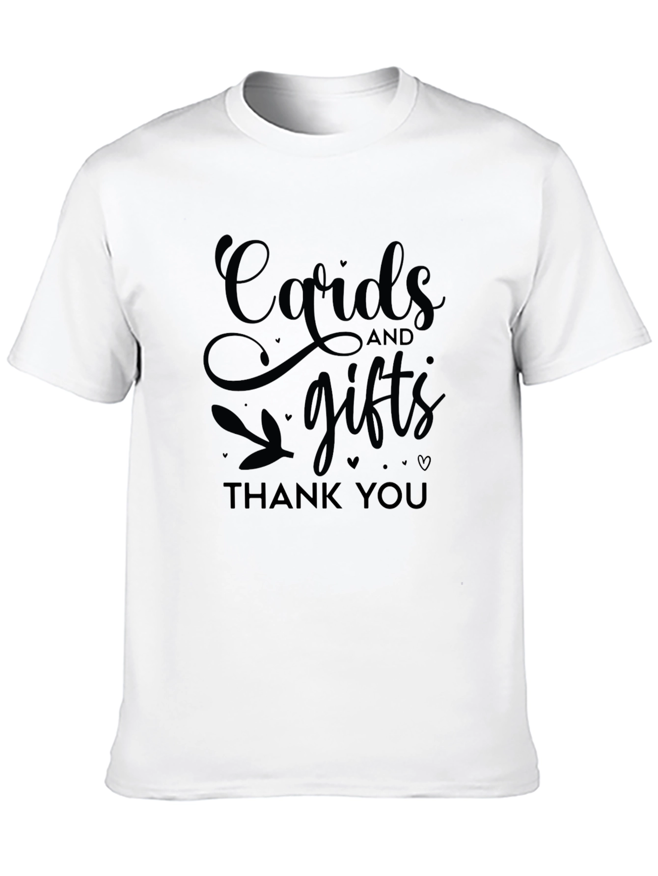 Cards and Gifts Thank You Black T-Shirt - 10