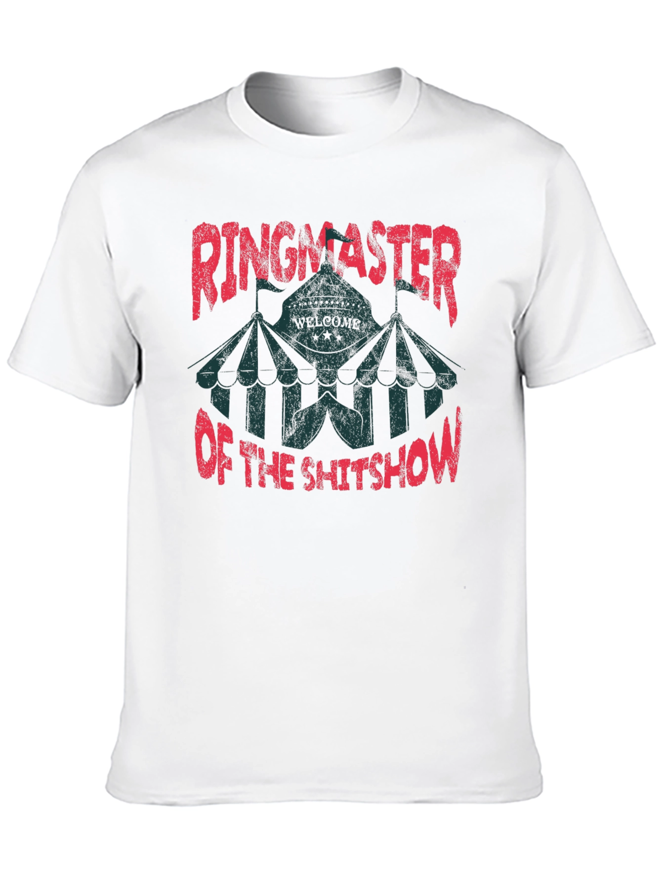Black Ringmaster of the Shitshow Black Graphic T-Shirt view 10