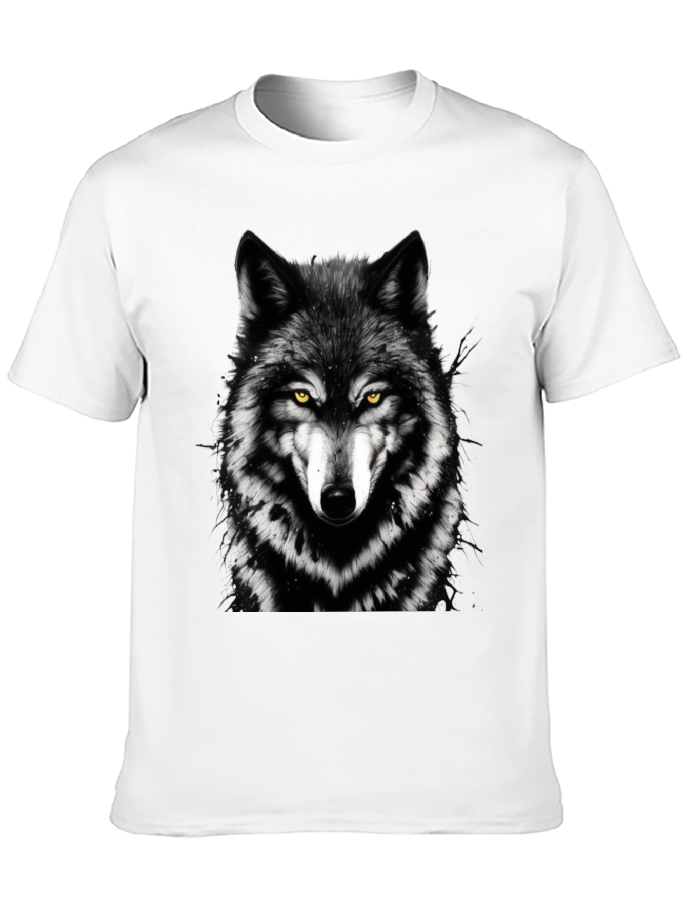 Black Wolf Graphic Tee - Black Cotton Short Sleeve view 10