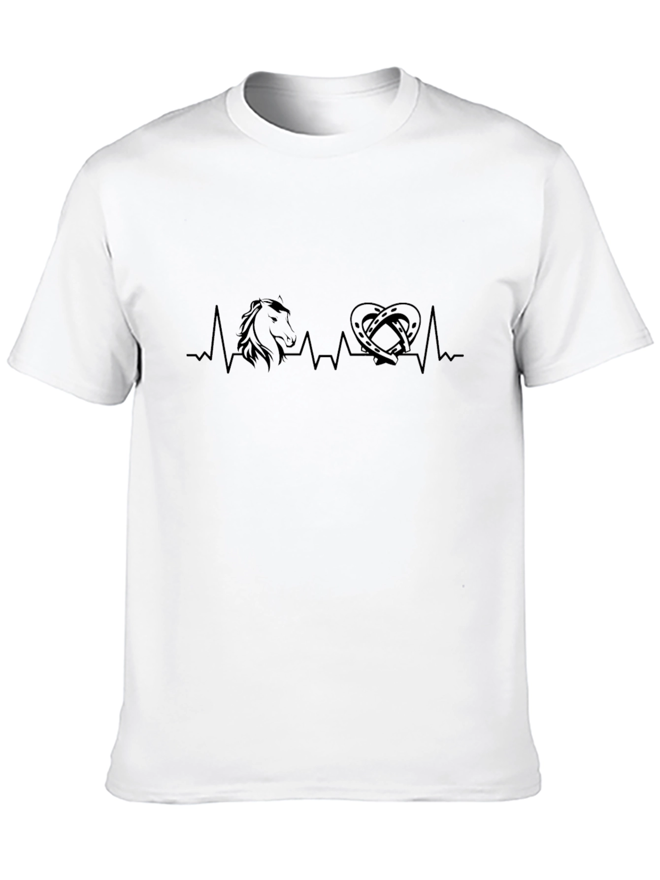 Black Horse & Pretzel Heartbeat Graphic Tee - Unisex view 10