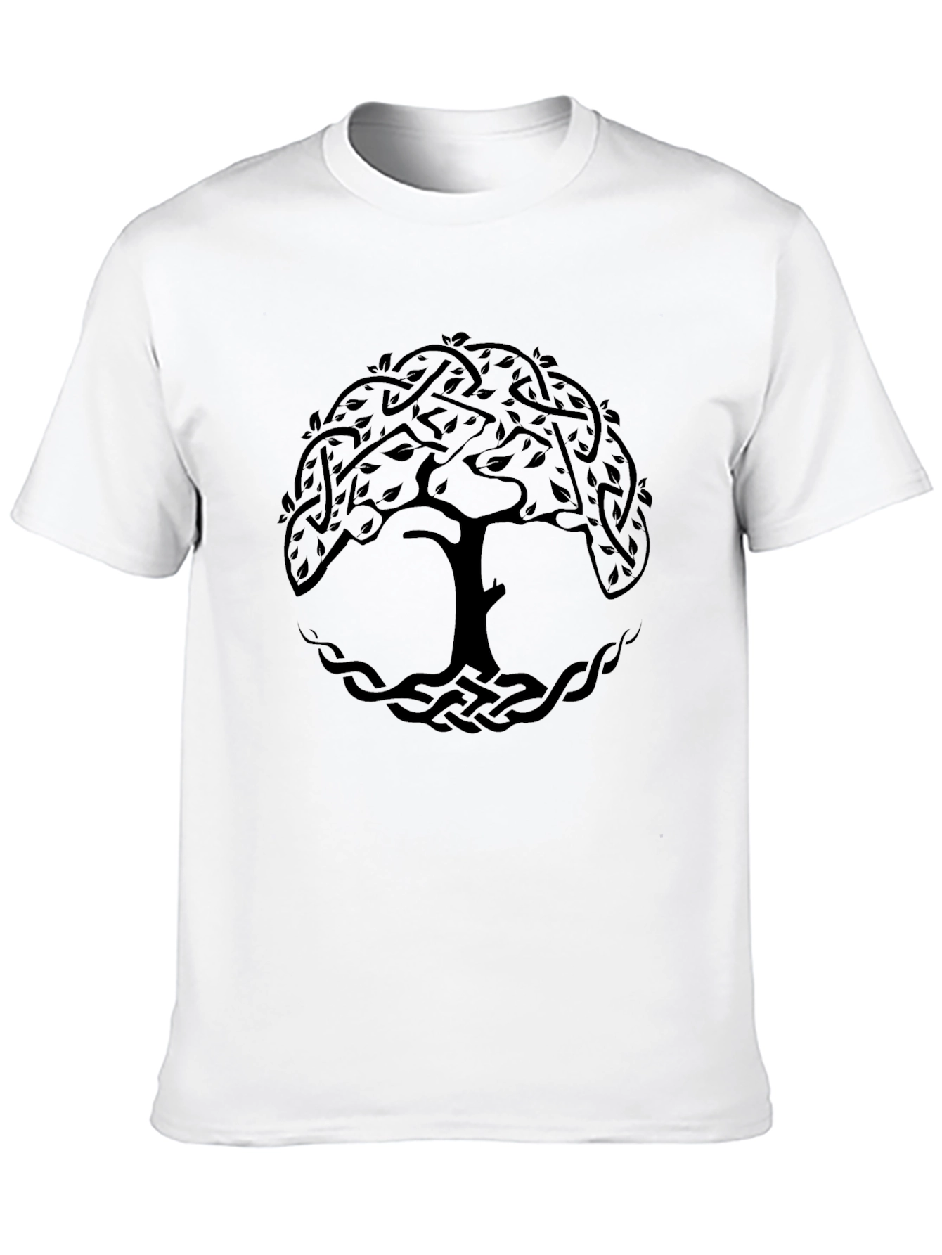 Black Celtic Tree of Life Black T-Shirt view 10
