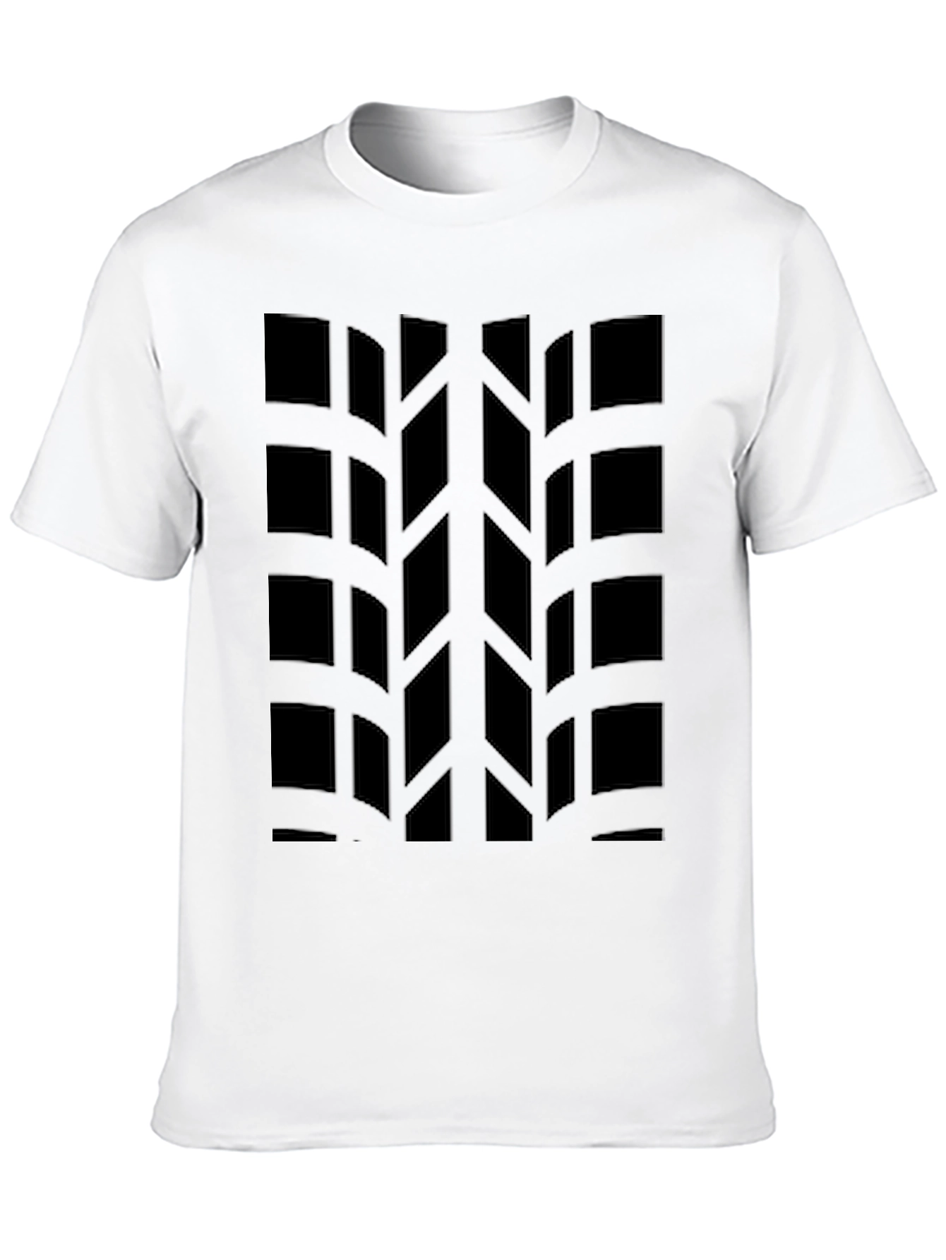Black Black Tire Tread Graphic Tee - Auto Enthusiast Apparel view 10