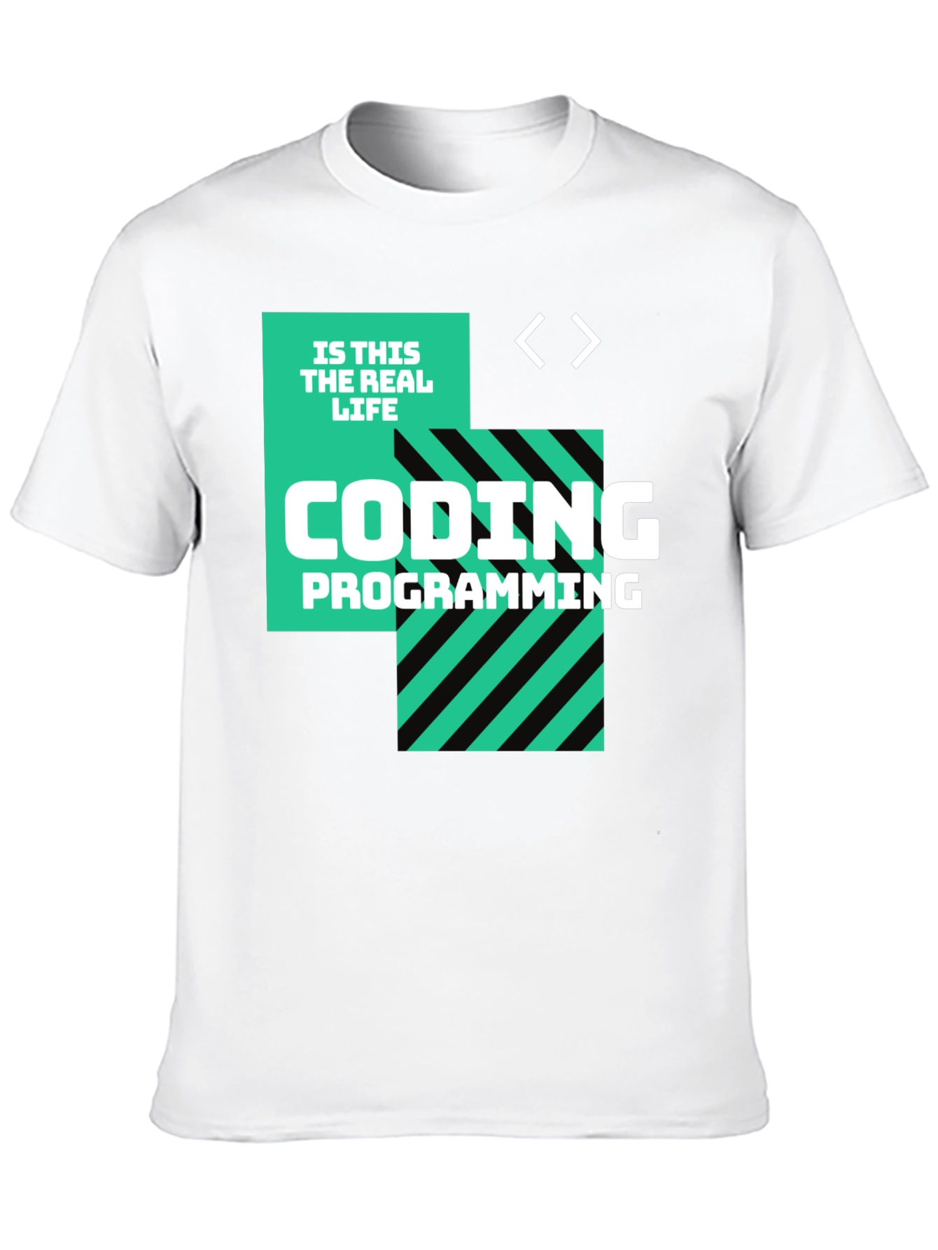 Black Coding is This the Real Life Black T-Shirt view 10