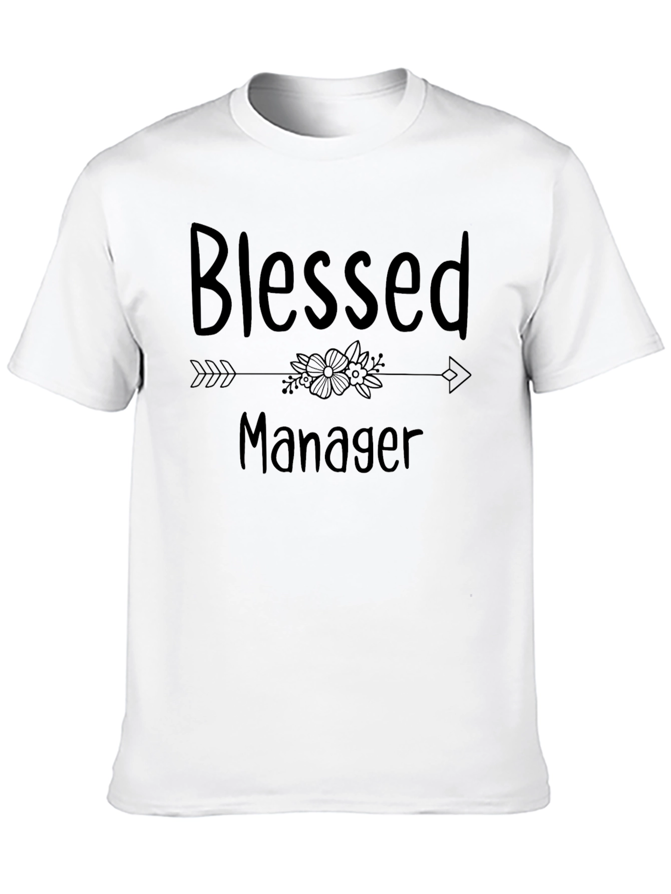 Black Blessed Manager Graphic T-Shirt - Black view 10