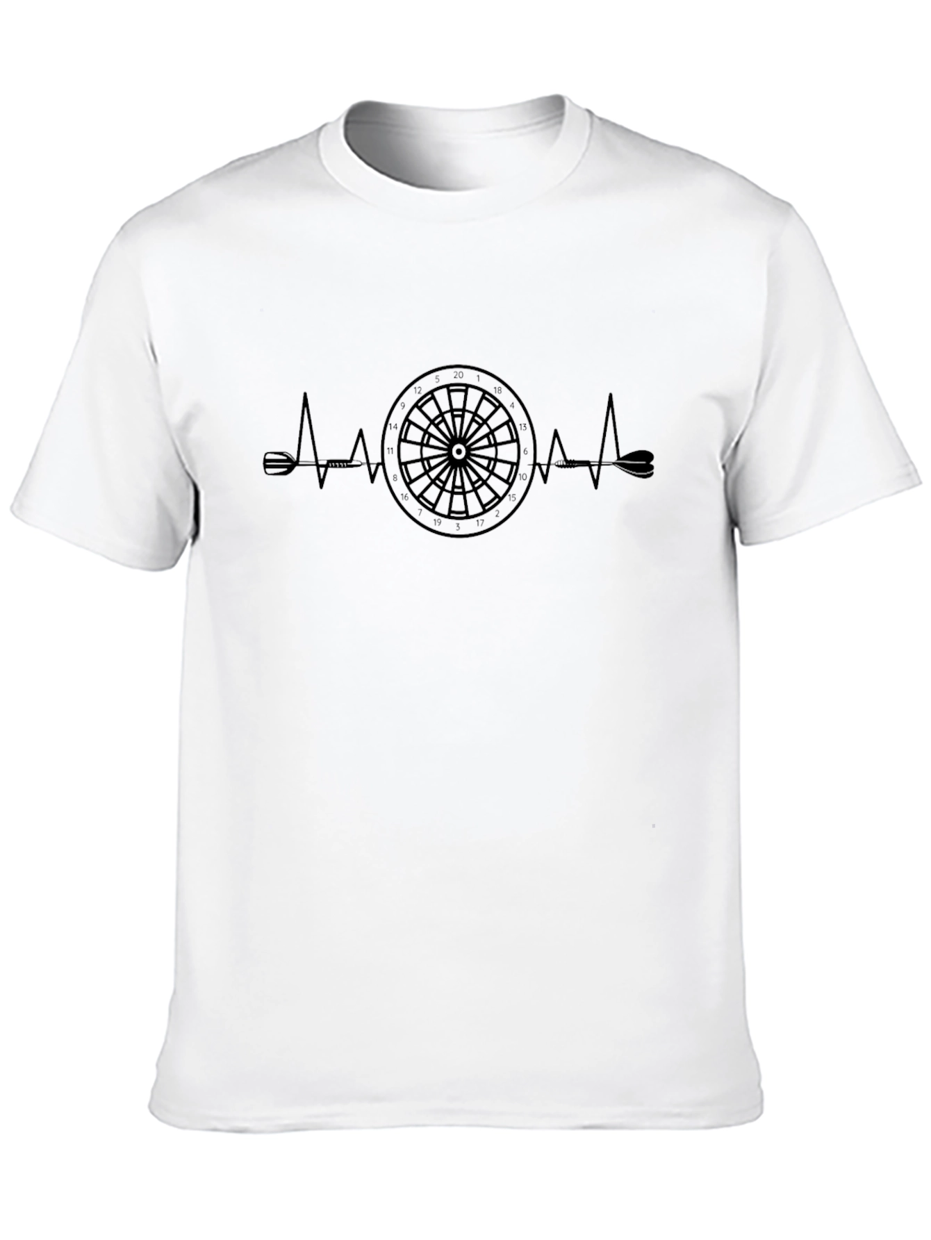 Black Darts Heartbeat Graphic T-Shirt view 10