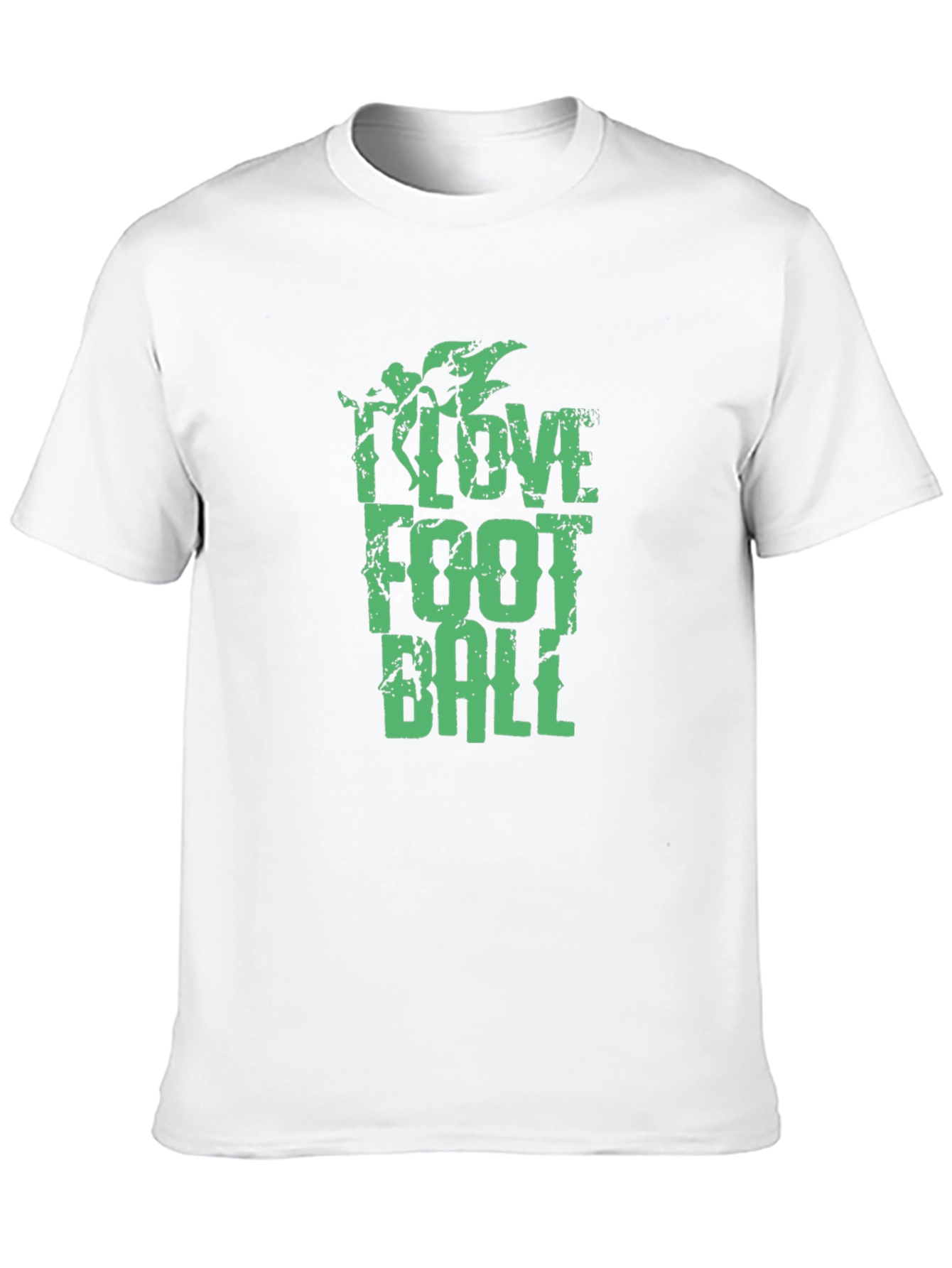 Black I Love Football T-Shirt - Stylish Graphic Tee for Sports Fans view 10