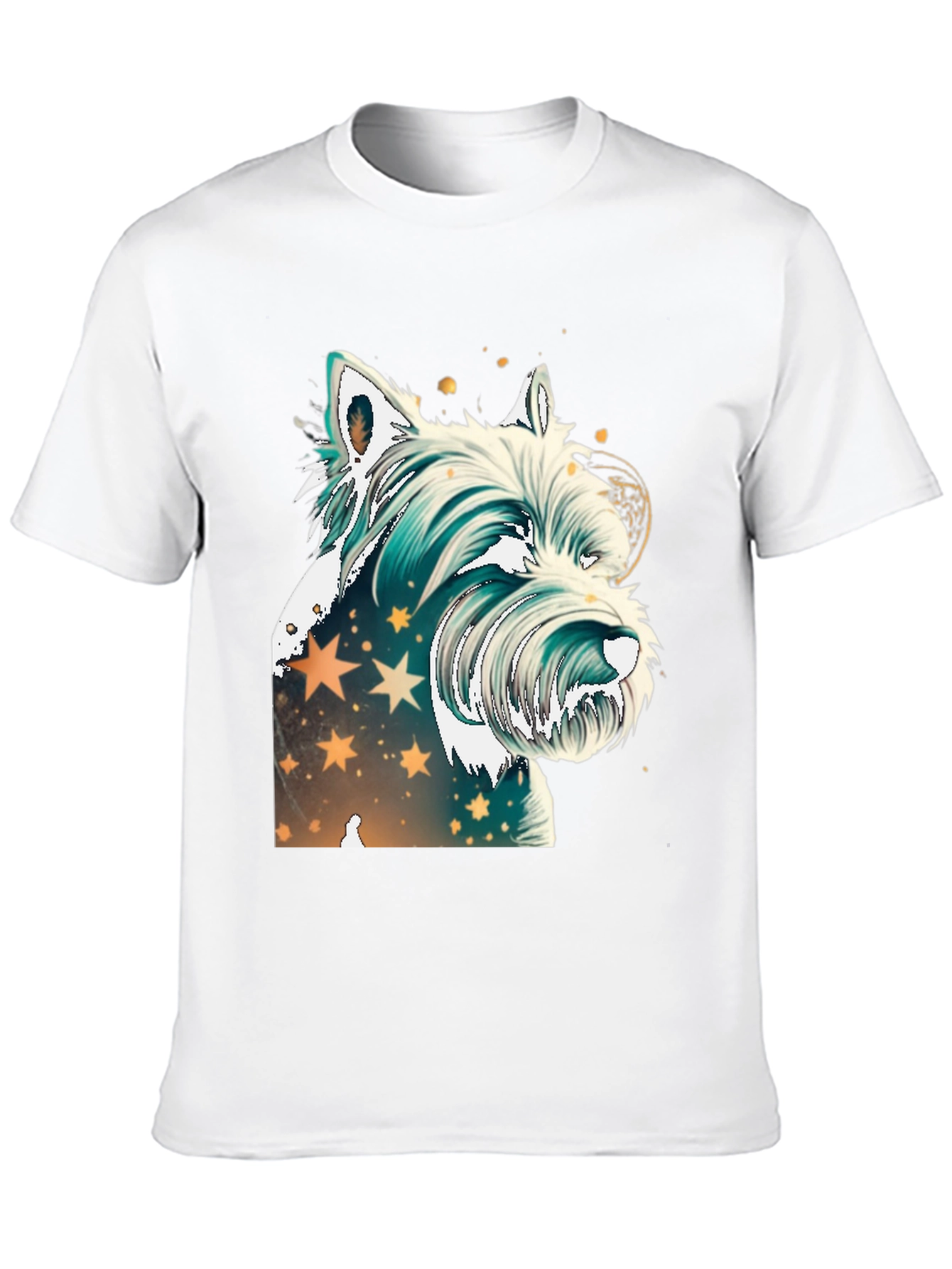 Black Westie Dog Graphic Tee - Starry Design view 10