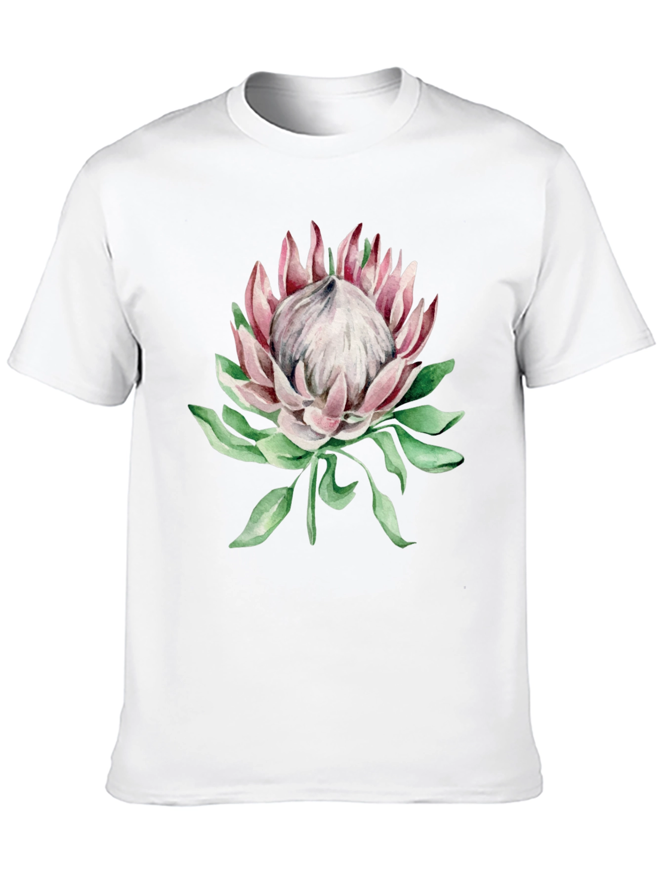 Black Protea Flower Graphic Black T-Shirt view 10