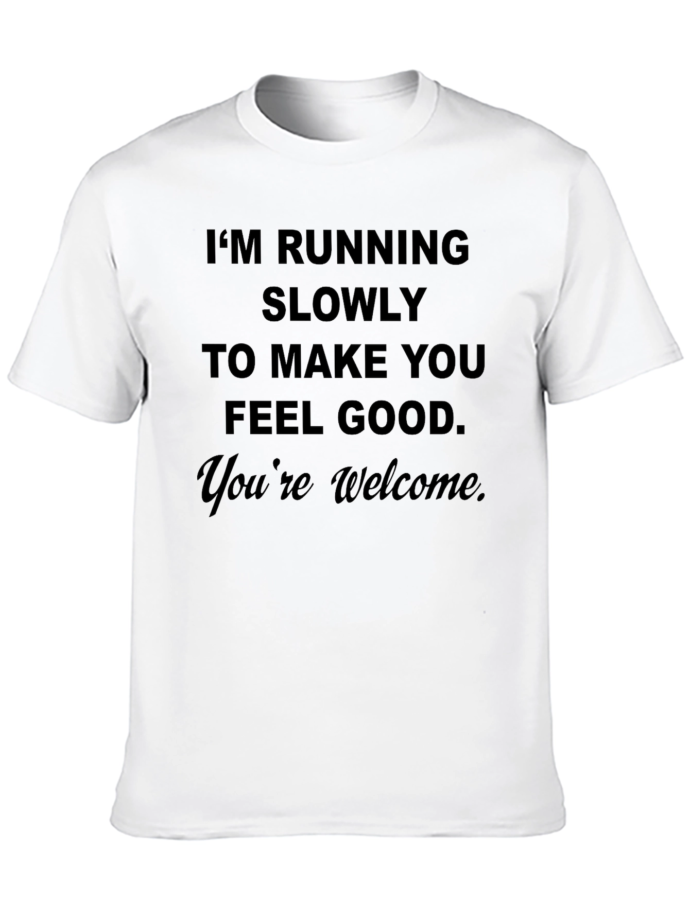 Black Funny Running Slogan Graphic T-Shirt view 10