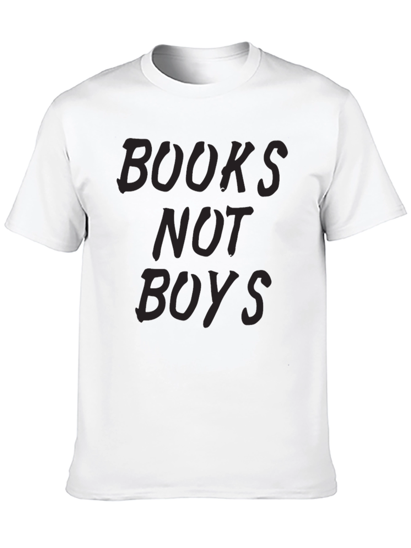 Black Books Not Boys Black T-Shirt Slogan Tee view 10
