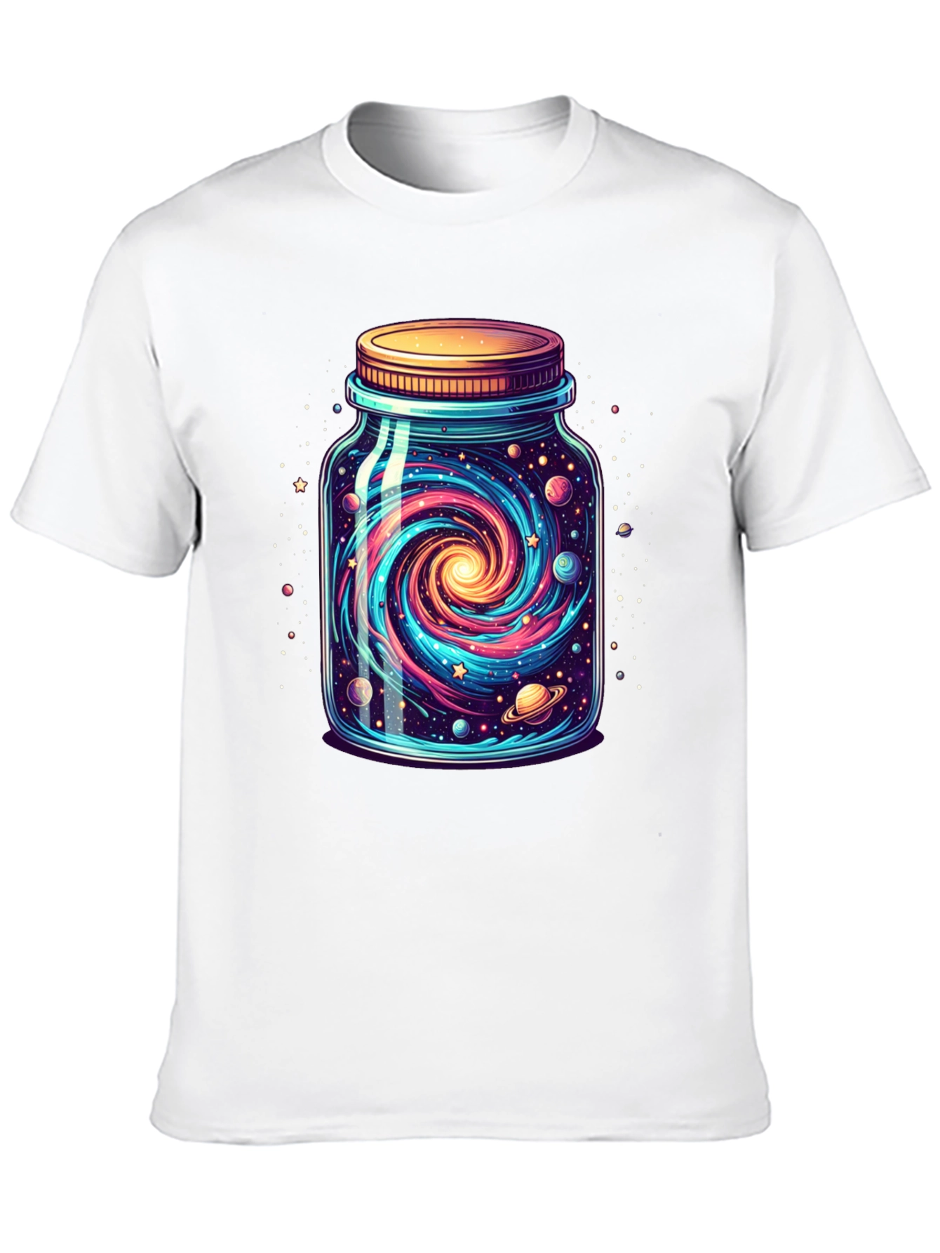 Black Galaxy Jar Graphic Tee - Men's Black T-Shirt view 10
