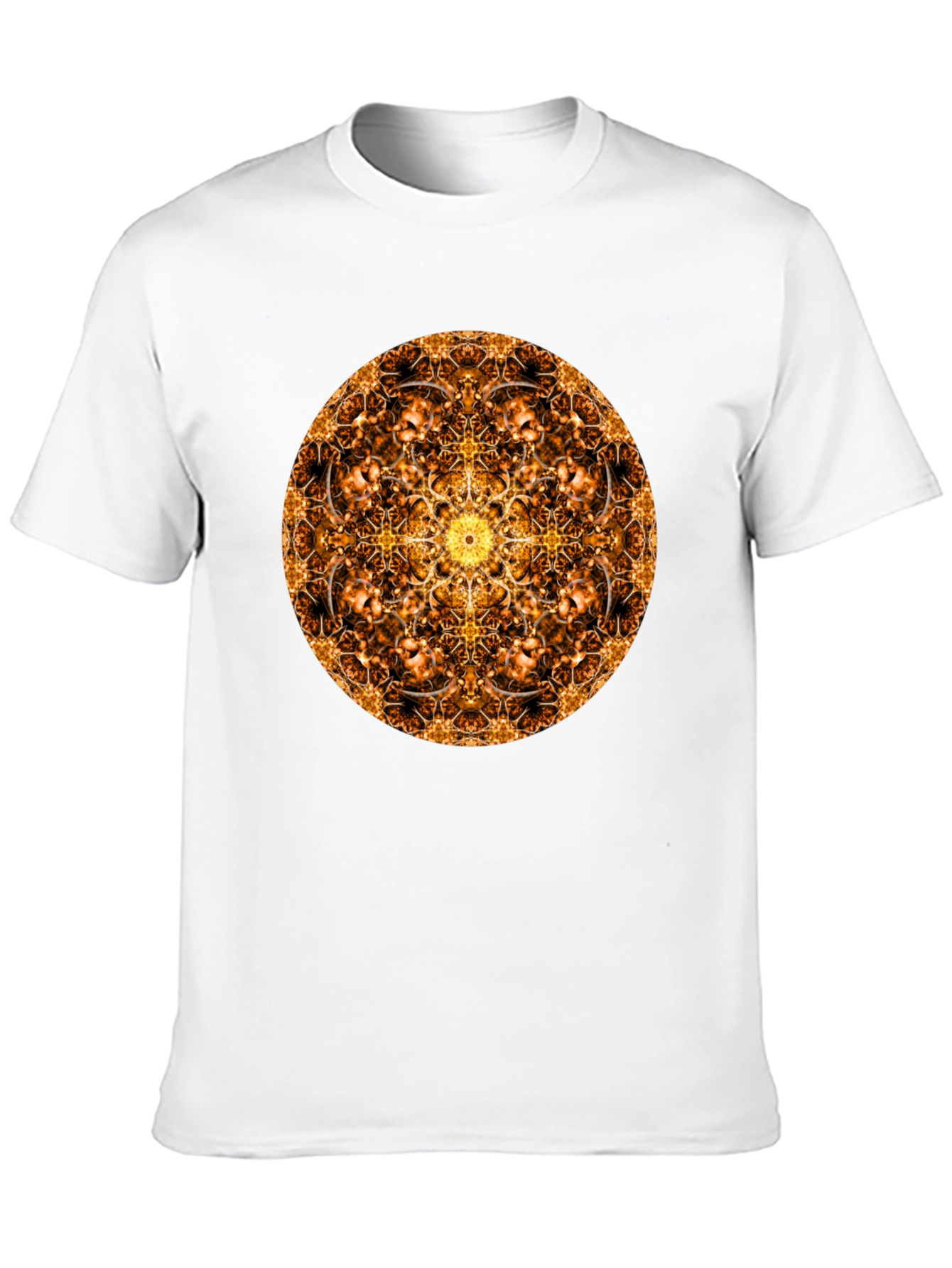 Black Golden Mandala T-Shirt: Sacred Geometry Design view 10